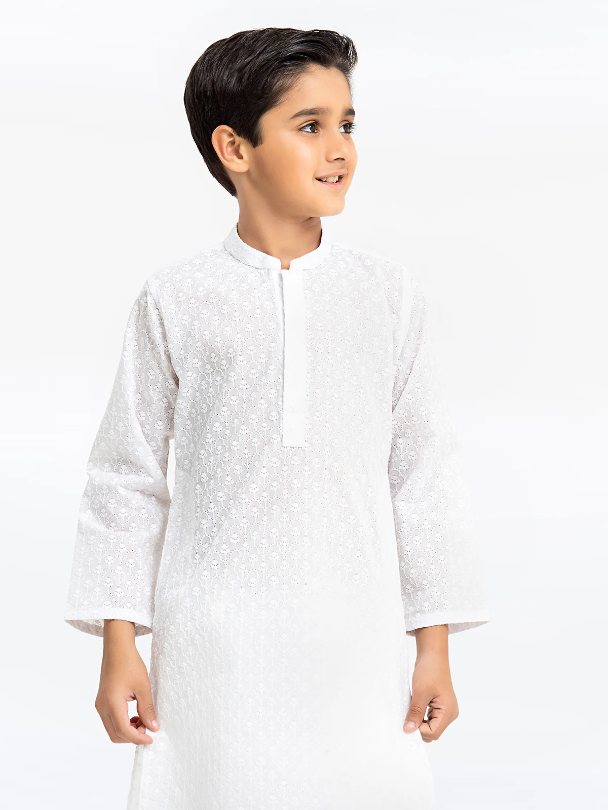 Embroidered Cotton Kurta - EBTK24-3952 - Image 4