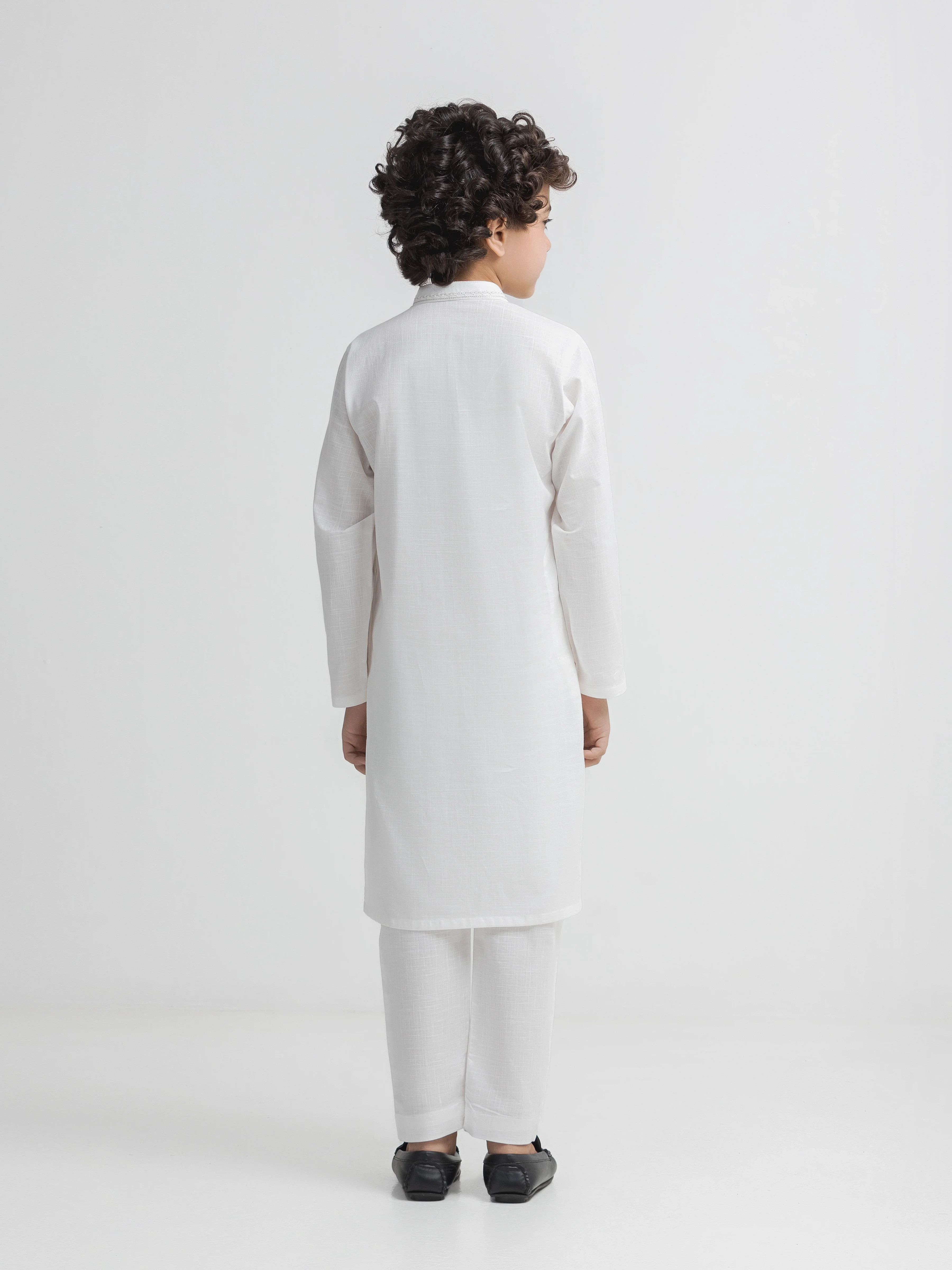 Embroidered Cotton Slub Kurta Pajama - EBTKP6-034 - Image 5