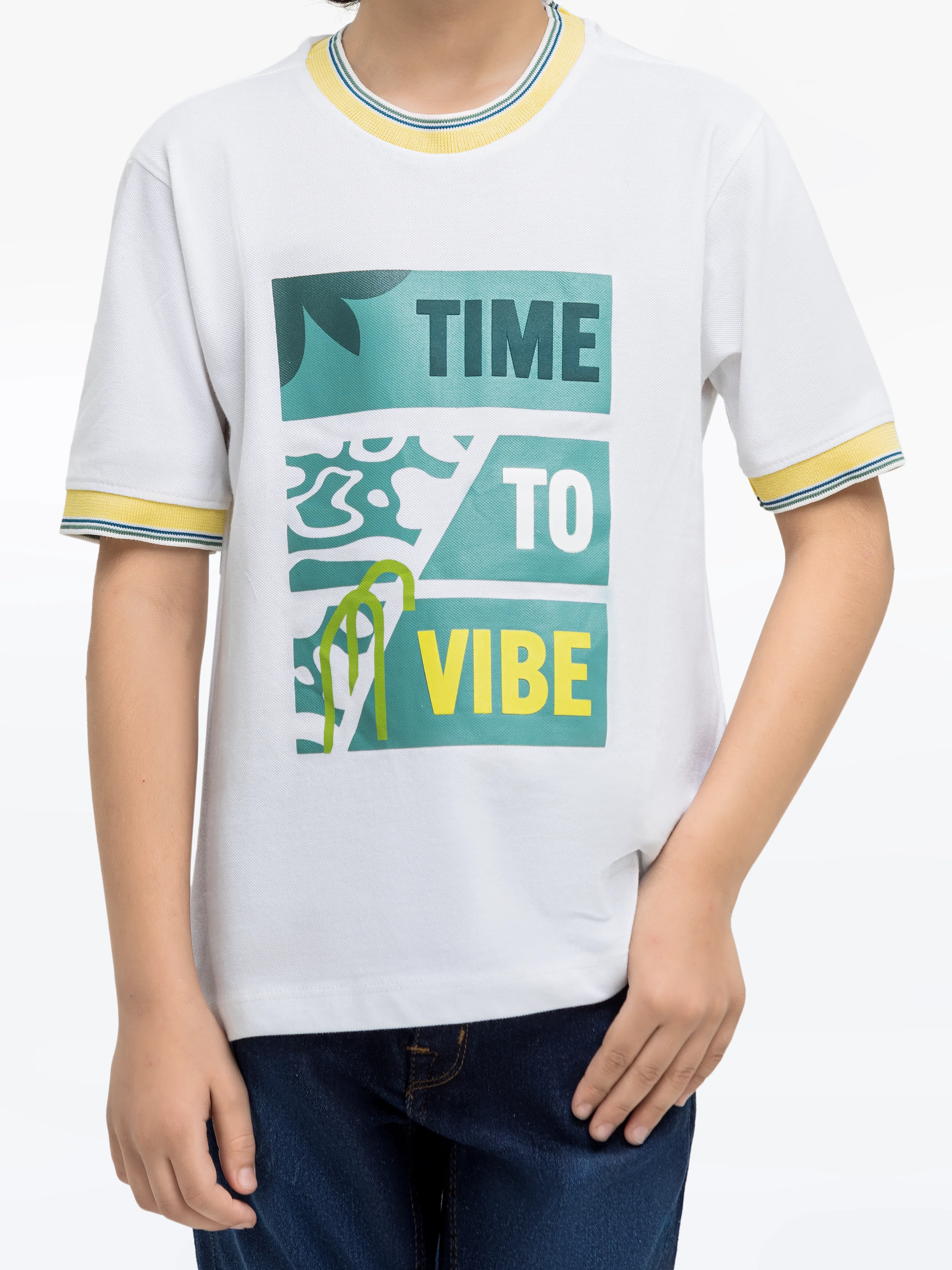Time To Vibe Ringer Tee - EBTTS24-070 - Image 3