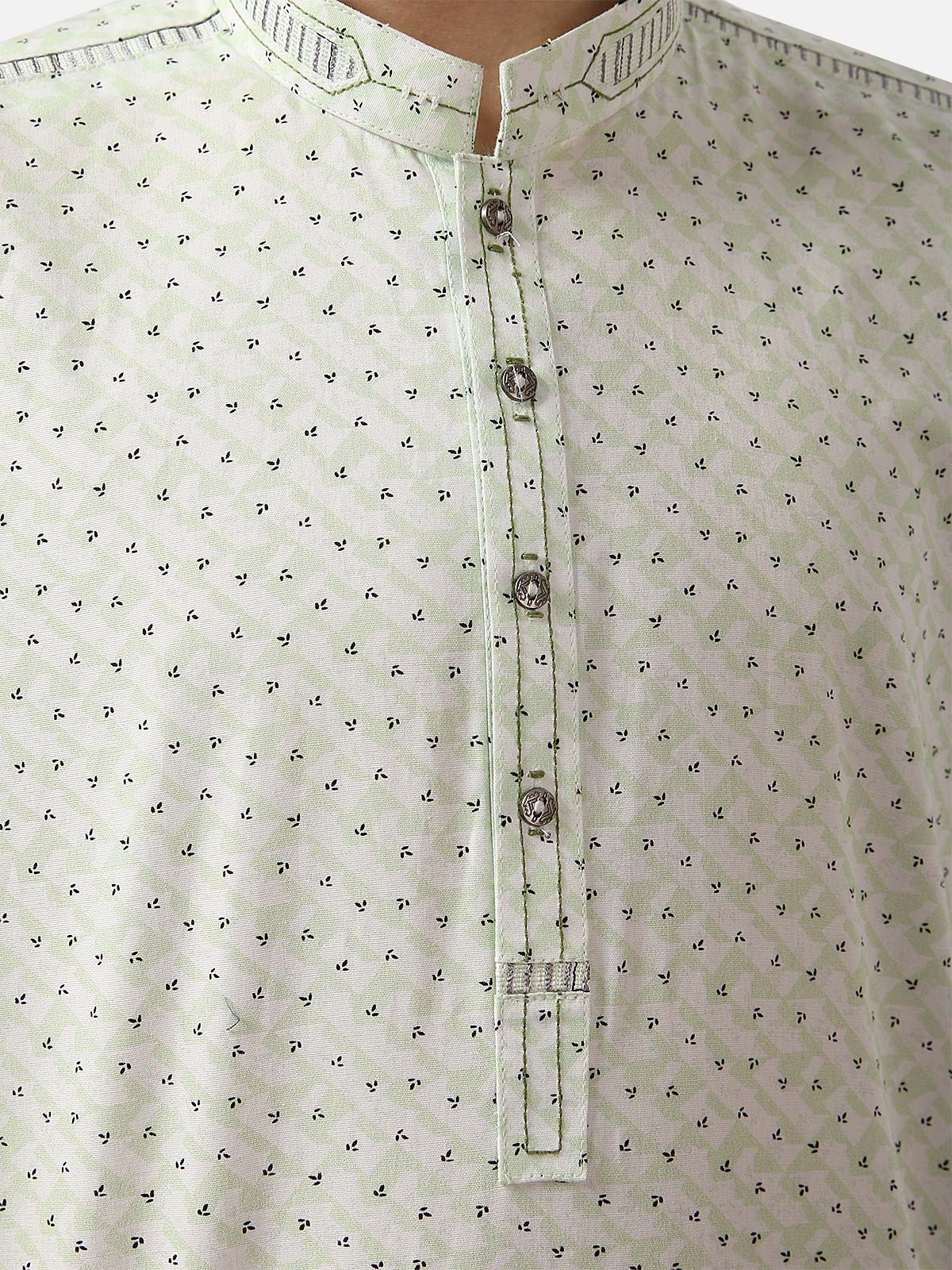 Embroidered Cotton Kurta - EBTK20-3679 - Image 5