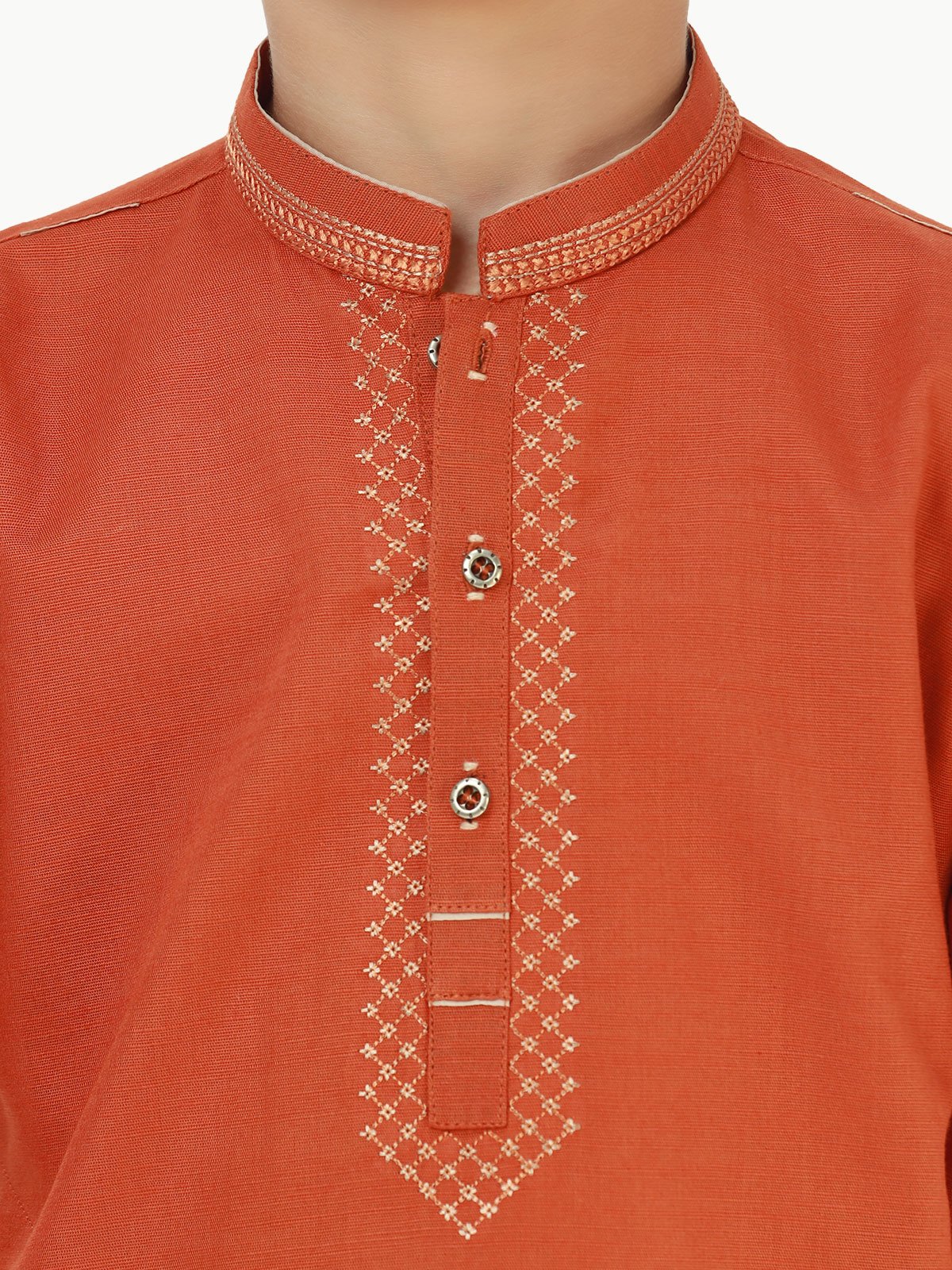 Embroidered Cotton Kurta - EBTK22-3809 - Image 2