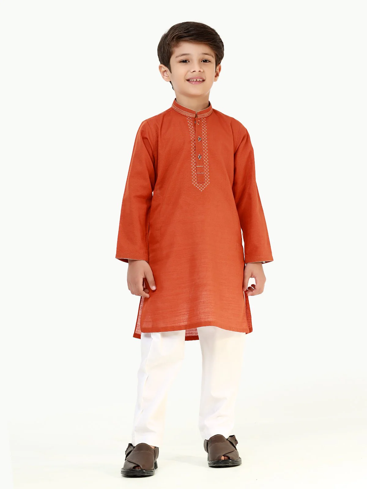 Embroidered Cotton Kurta - EBTK22-3809 - Image 3