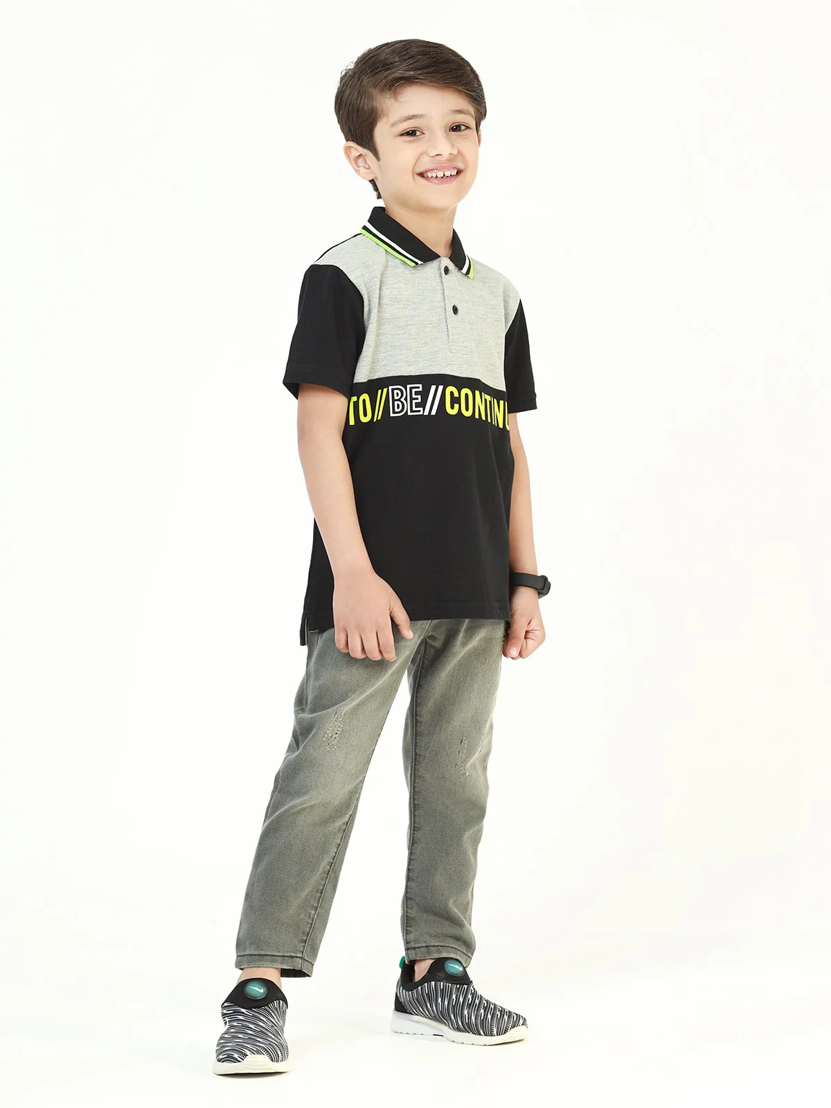 Color Block Polo - EBTPS22-041