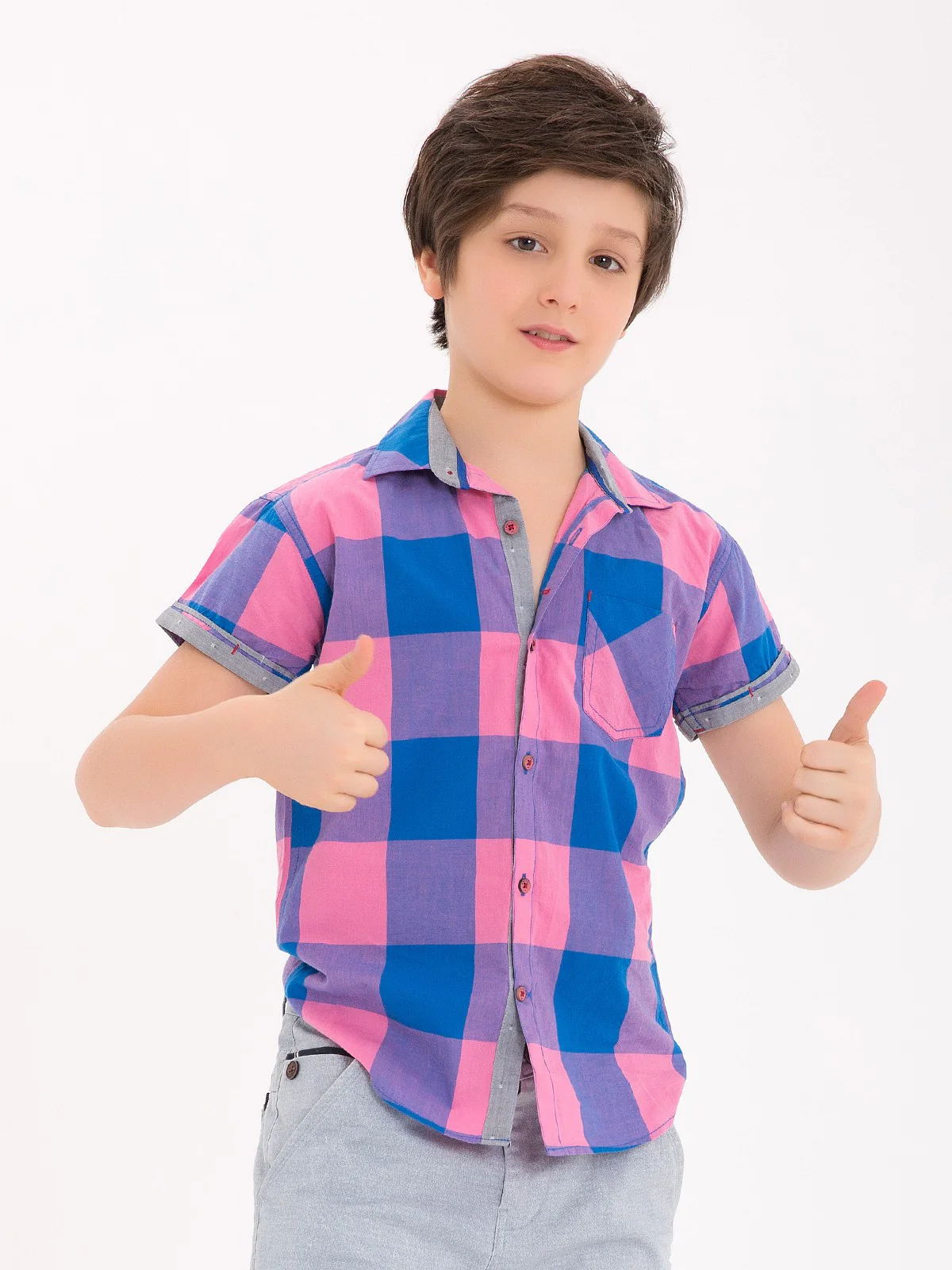 Half Sleeves Check Shirt - EBTS17-27128 - Image 2