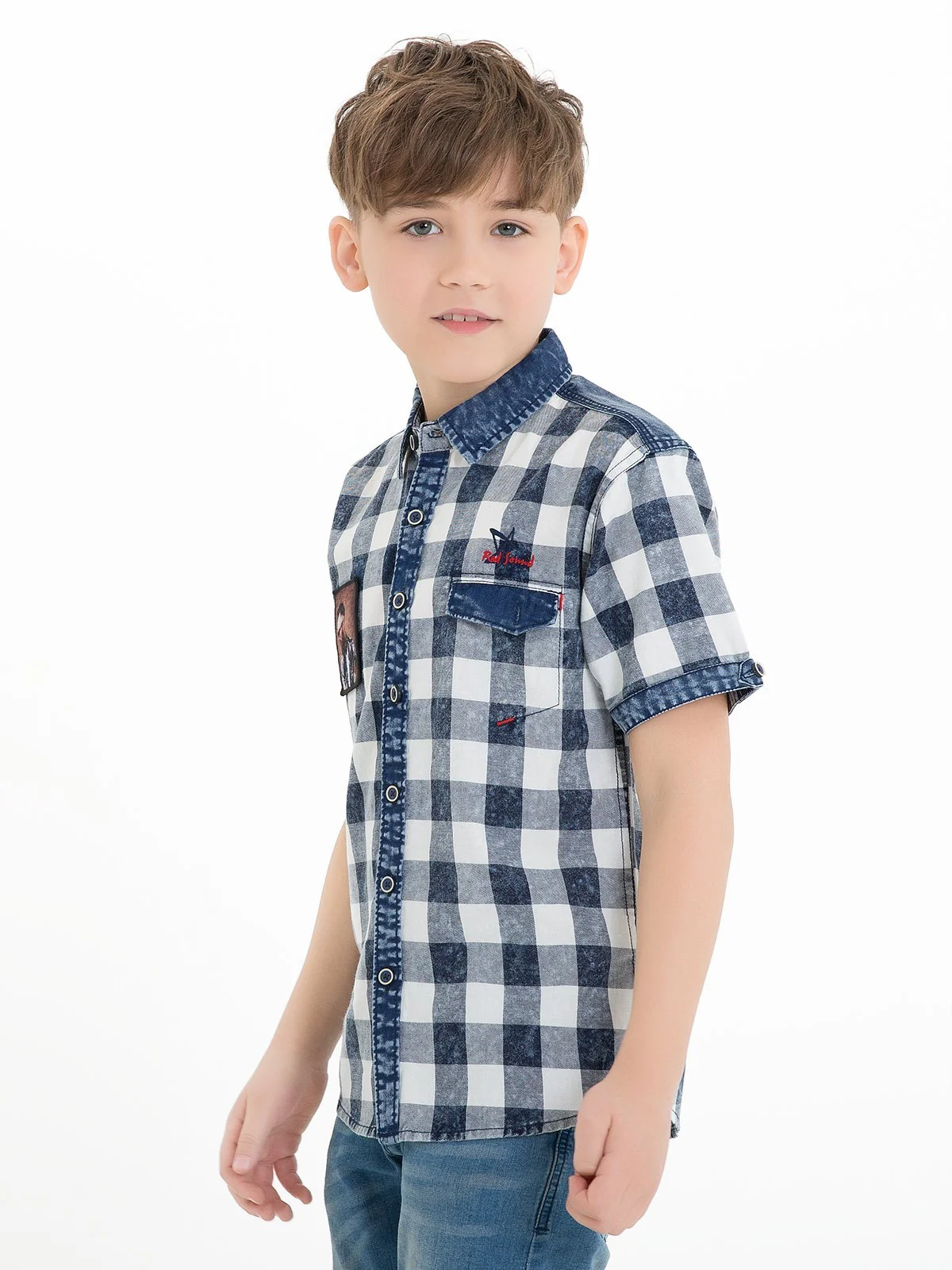 Half Sleeves Check Shirt - EBTS18-14346 - Image 2