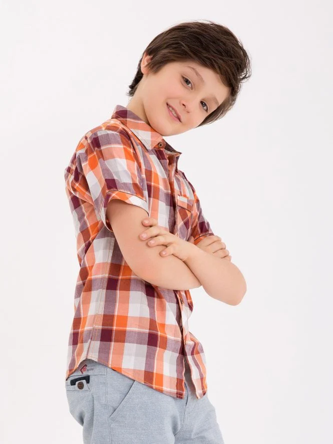Half Sleeves Check Shirt - EBTS18-27133 - Image 2