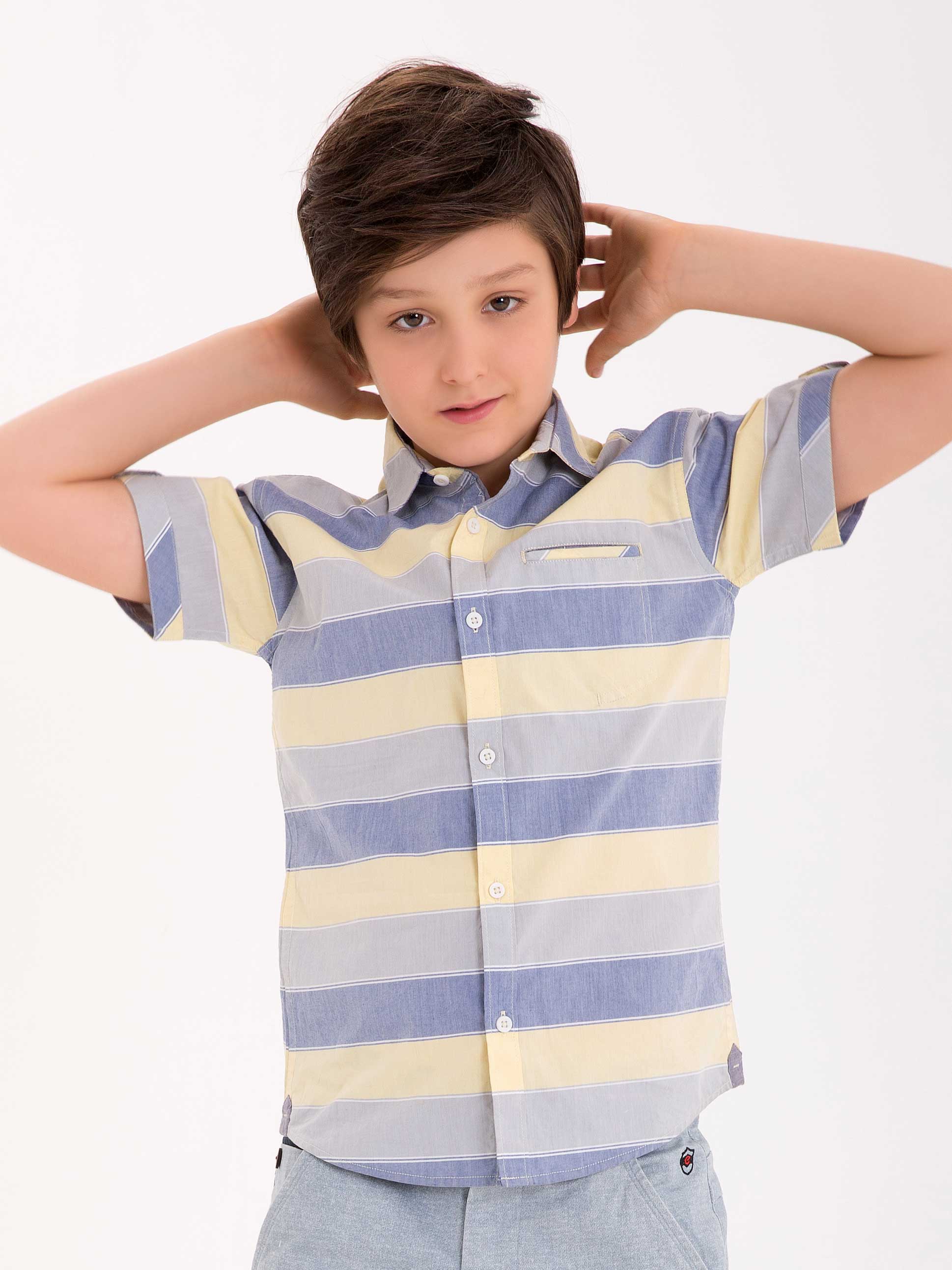 Half Sleeves Striped Shirt - EBTS18-27165