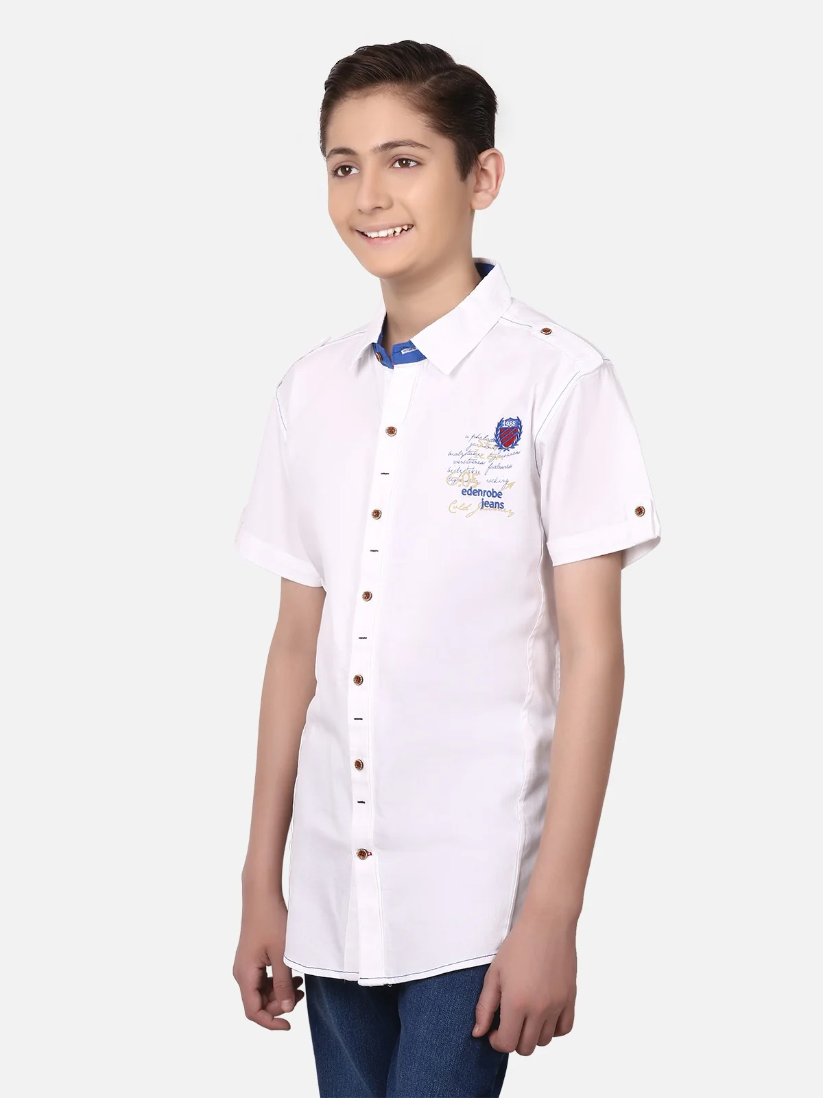 Half Sleeves Typographic Shirt - EBTS19-14366