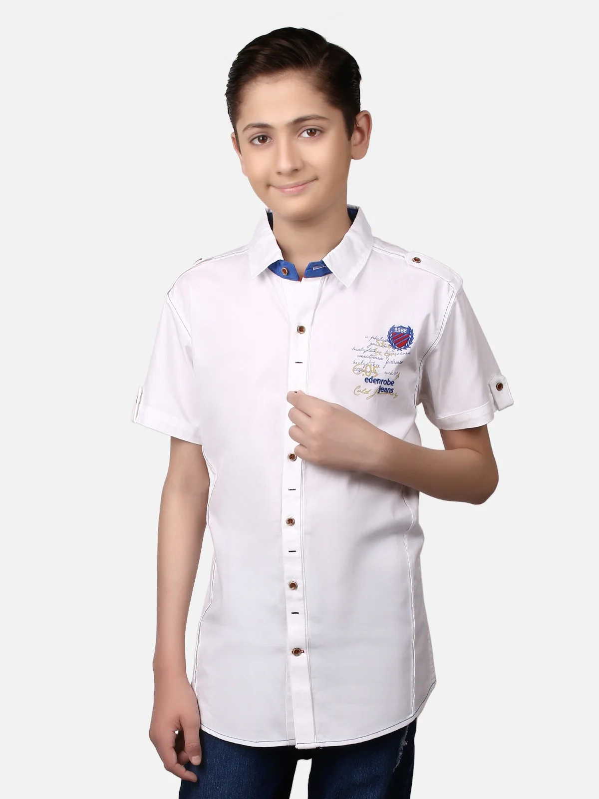 Half Sleeves Typographic Shirt - EBTS19-14366 - Image 2
