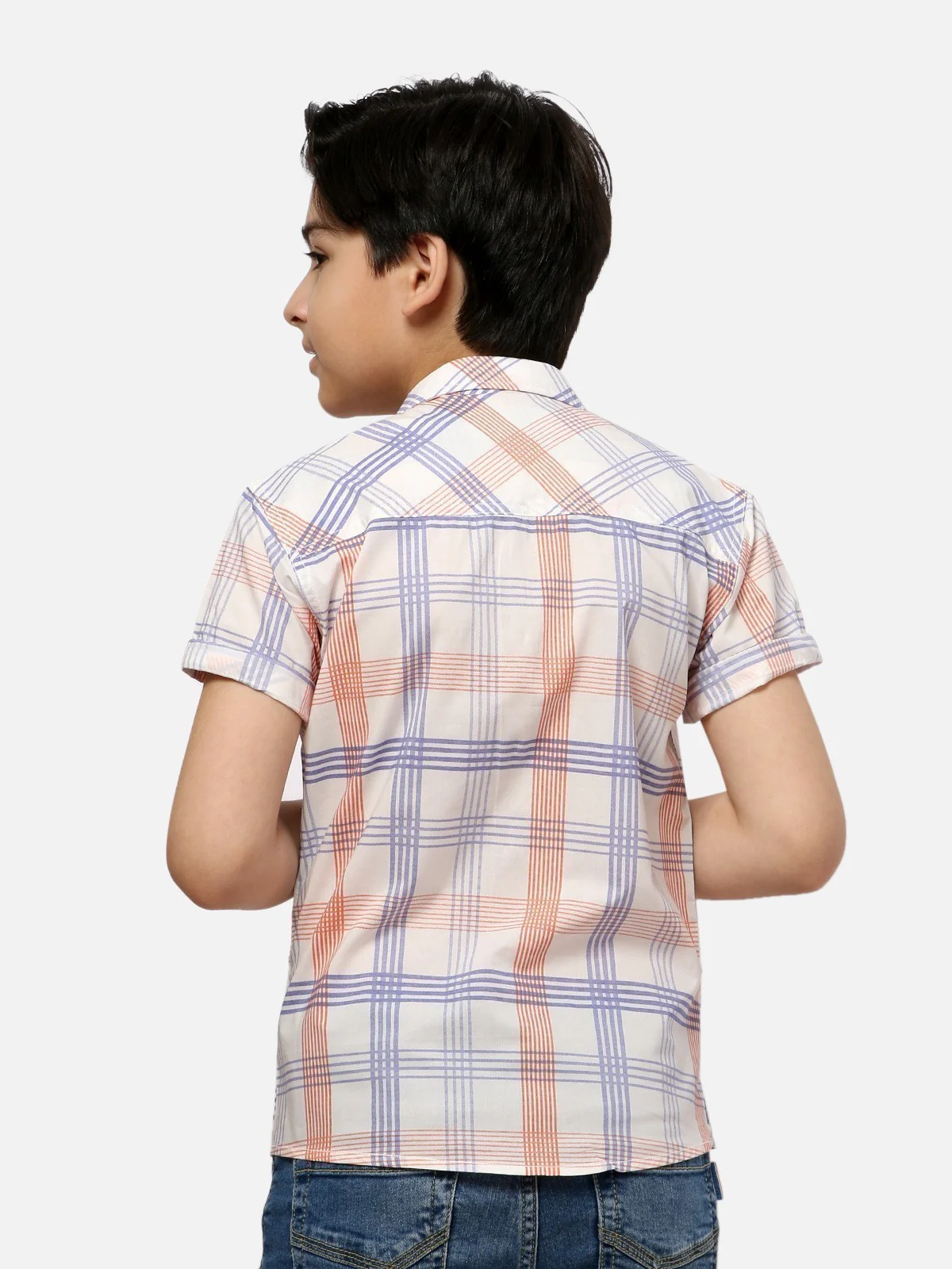 Half Sleeves Check Shirt - EBTS20-27281 - Image 3