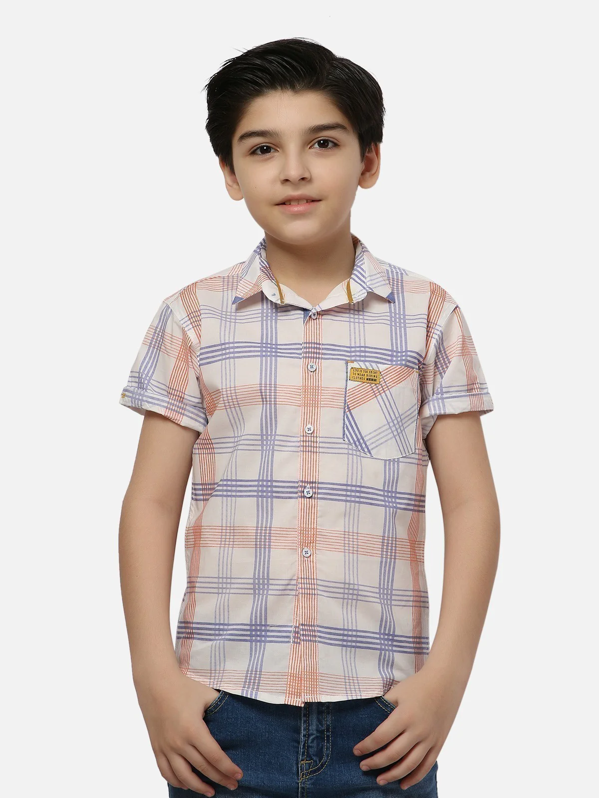 Half Sleeves Check Shirt - EBTS20-27281 - Image 4