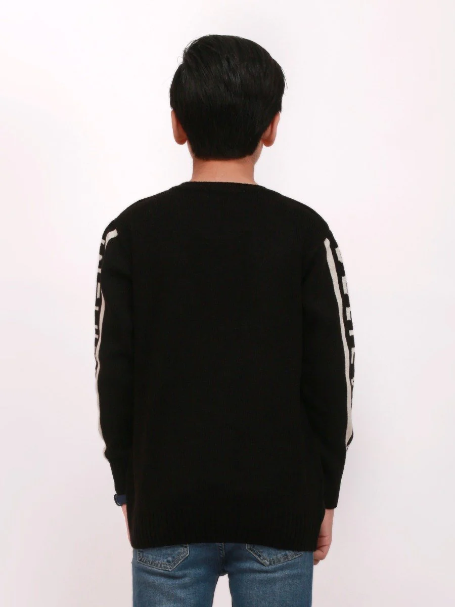 Crew Neck Striped Sweater - EBTSWT20-012 - Image 2