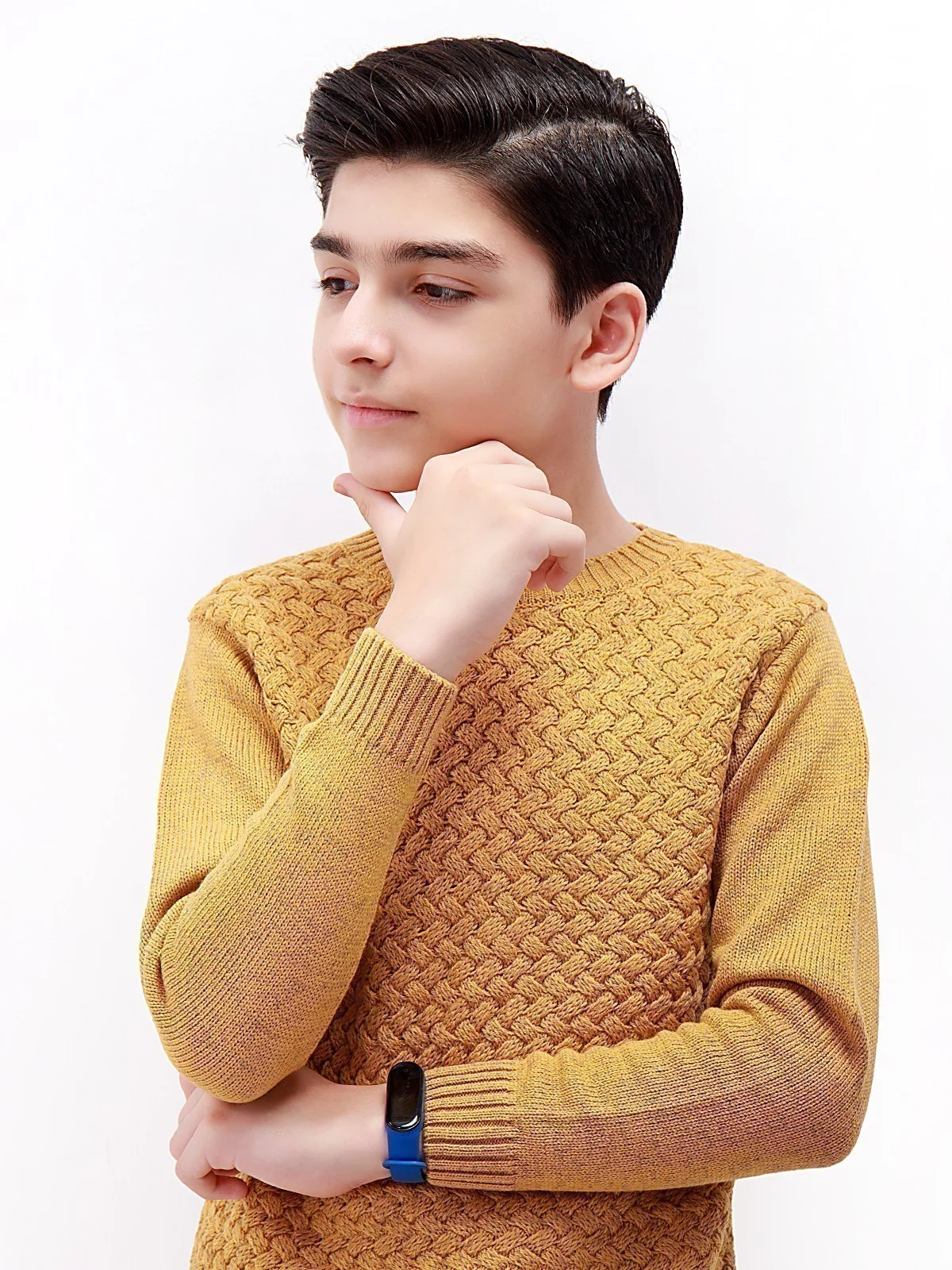 Crew Neck Cable Knit Sweater - EBTSWT21-007 - Image 2