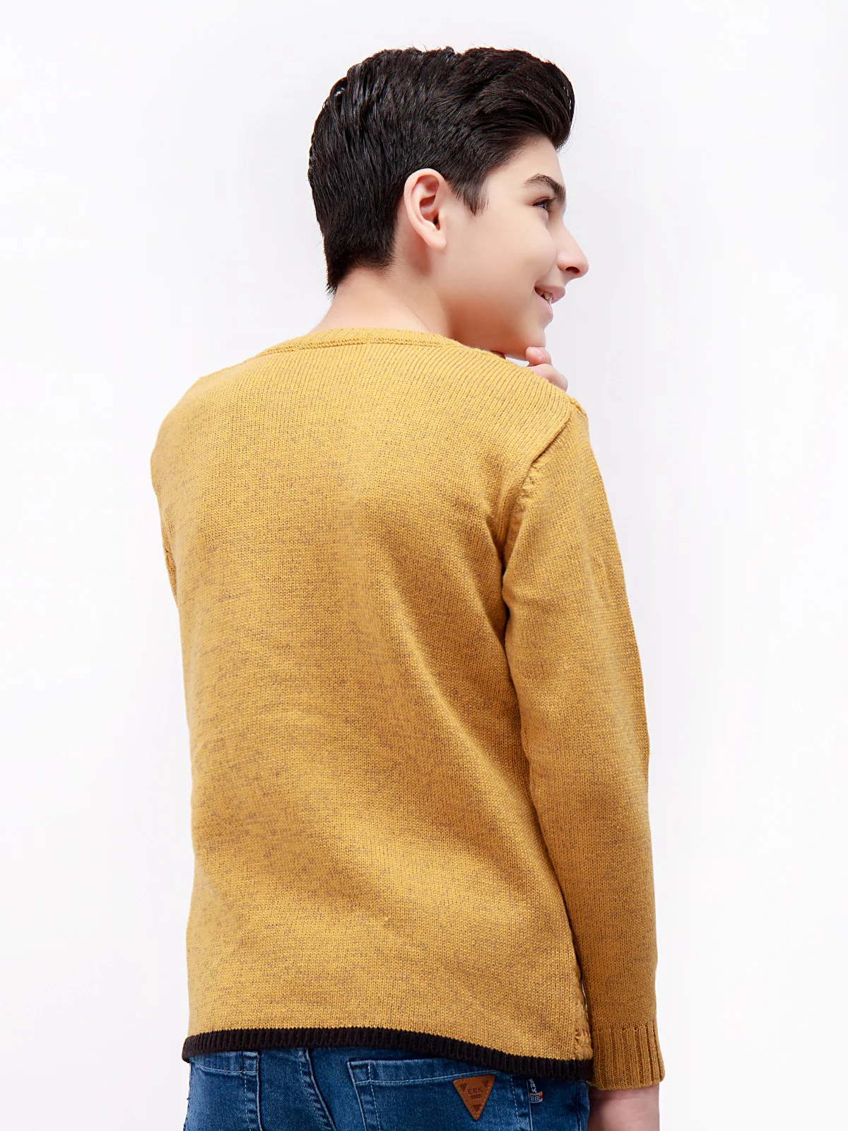 Crew Neck Cable Knit Sweater - EBTSWT21-007 - Image 3