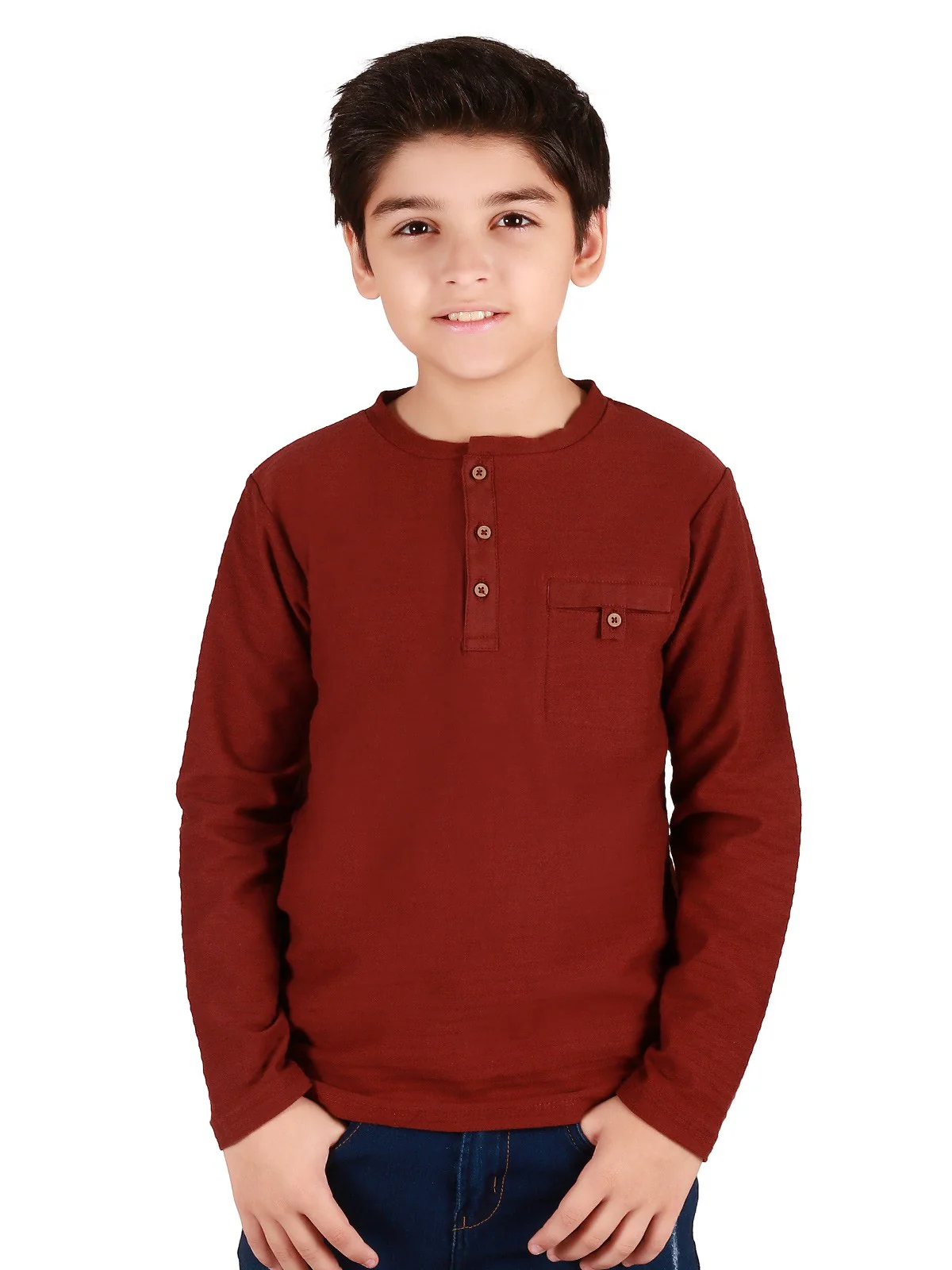 Full Sleeves Henley Tee - EBTTF19-007