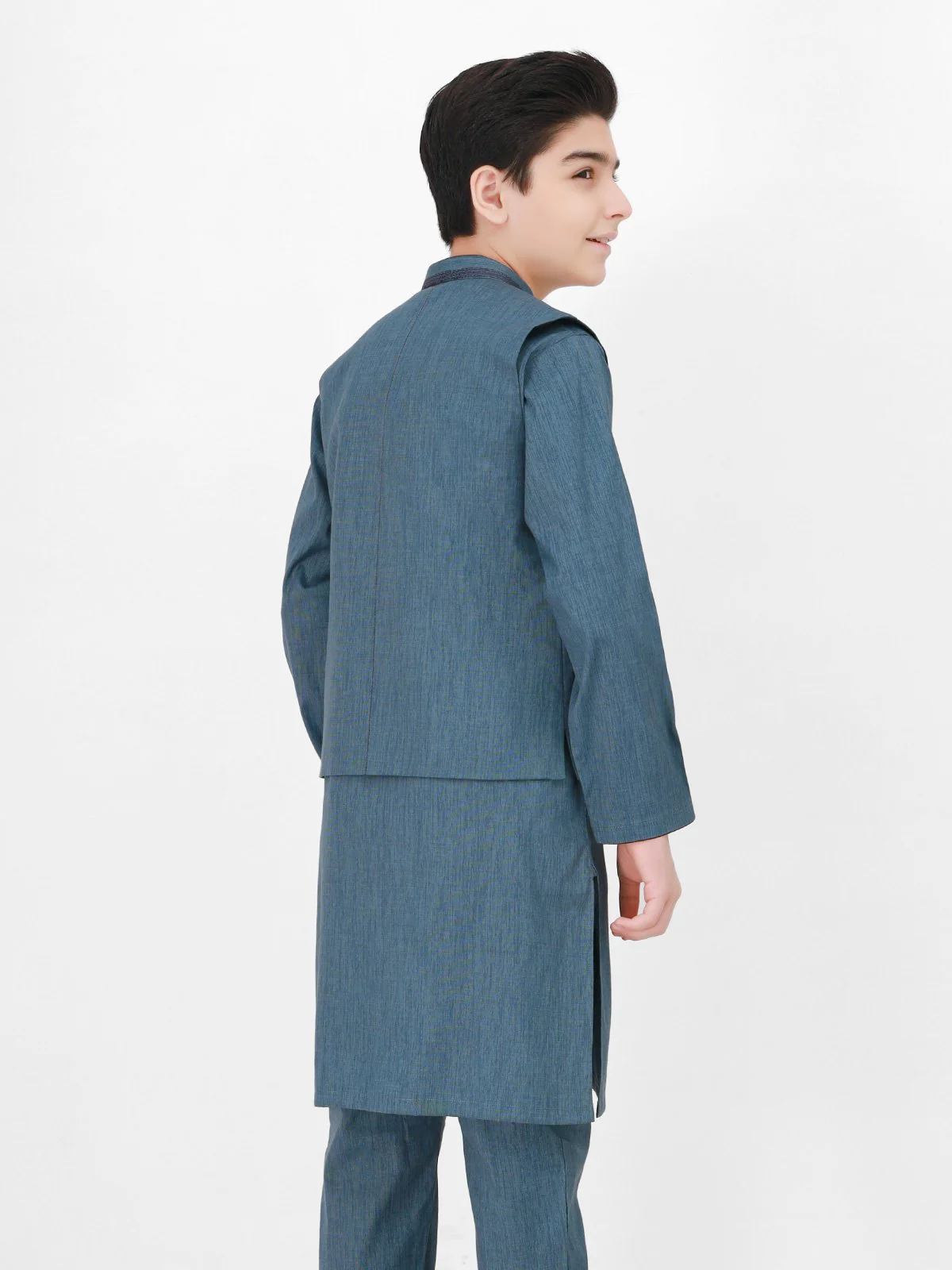 Embroidered Blended Waistcoat Suit - EBTWCS21-25149 - Image 3
