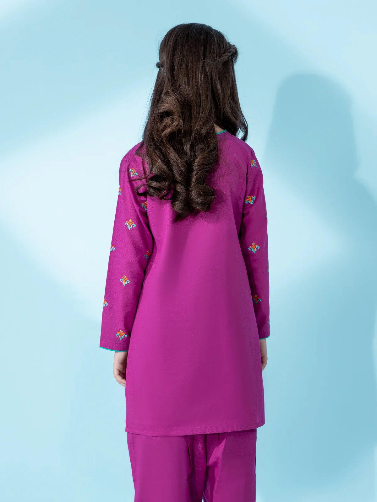Embroidered Khaddar Shirt Trouser - EGTKE20-70245 (2-Pcs) - Image 2