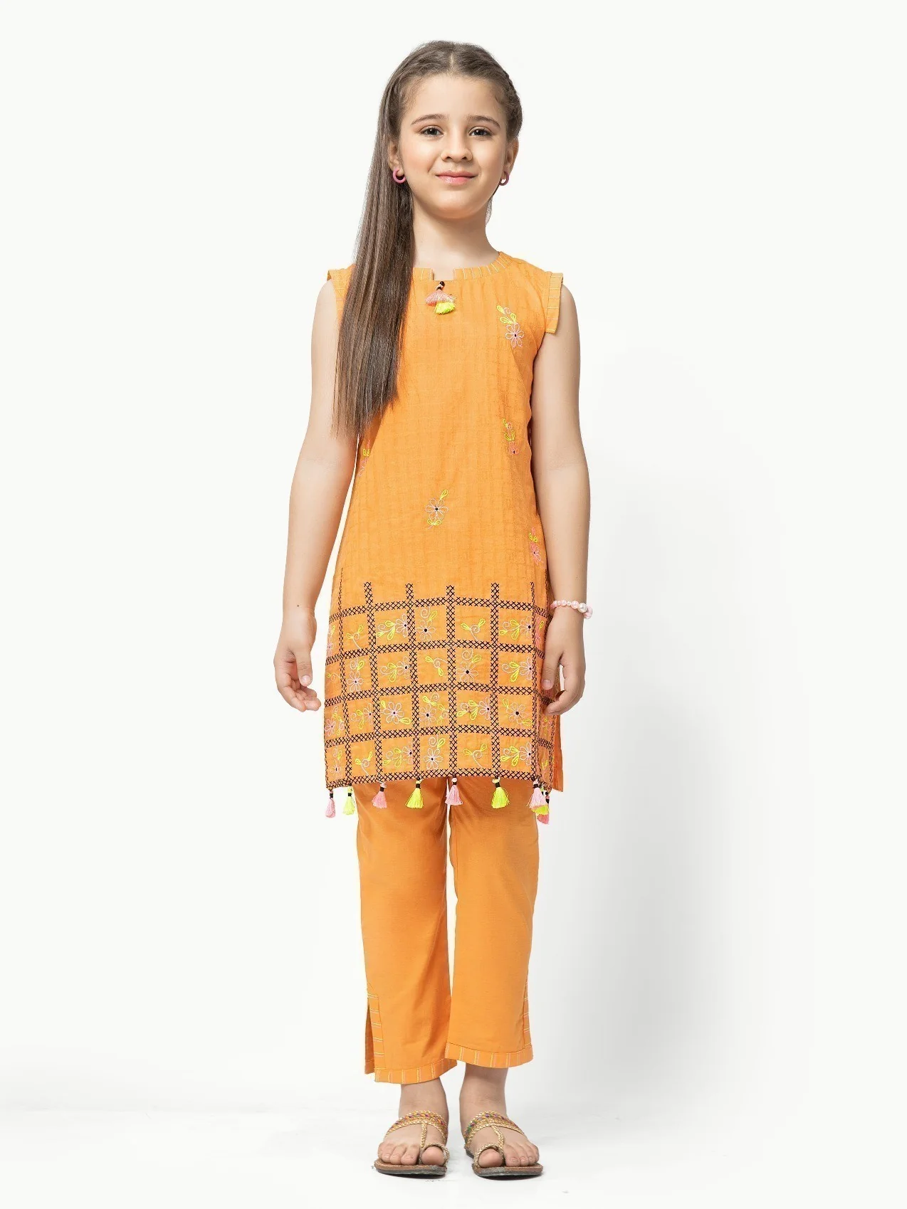 Embroidered Jacquard Shirt Trouser - EGTKE22-70265 (2-Pcs) - Image 7