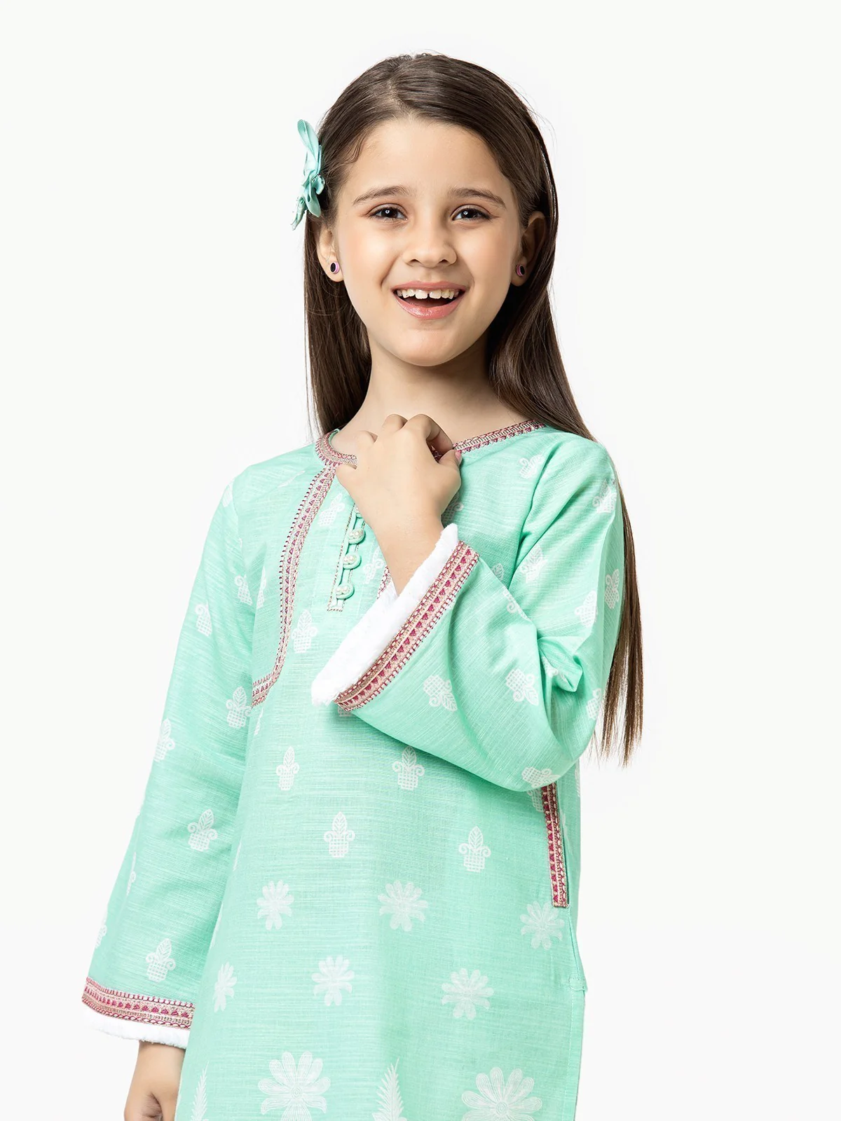 Embroidered Khaddar Shirt Trouser - EGTKE22-70315 (2-Pcs) - Image 7