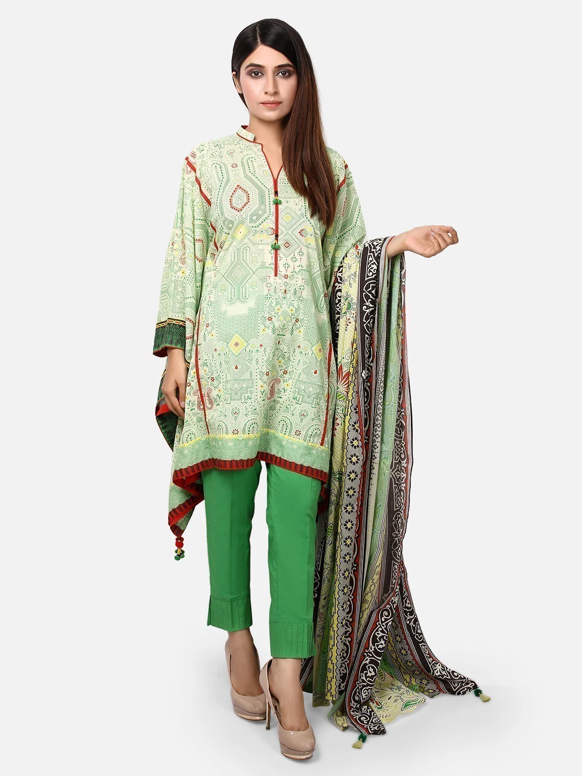 Printed Lawn Shirt Dupatta - ELU19A1-19629