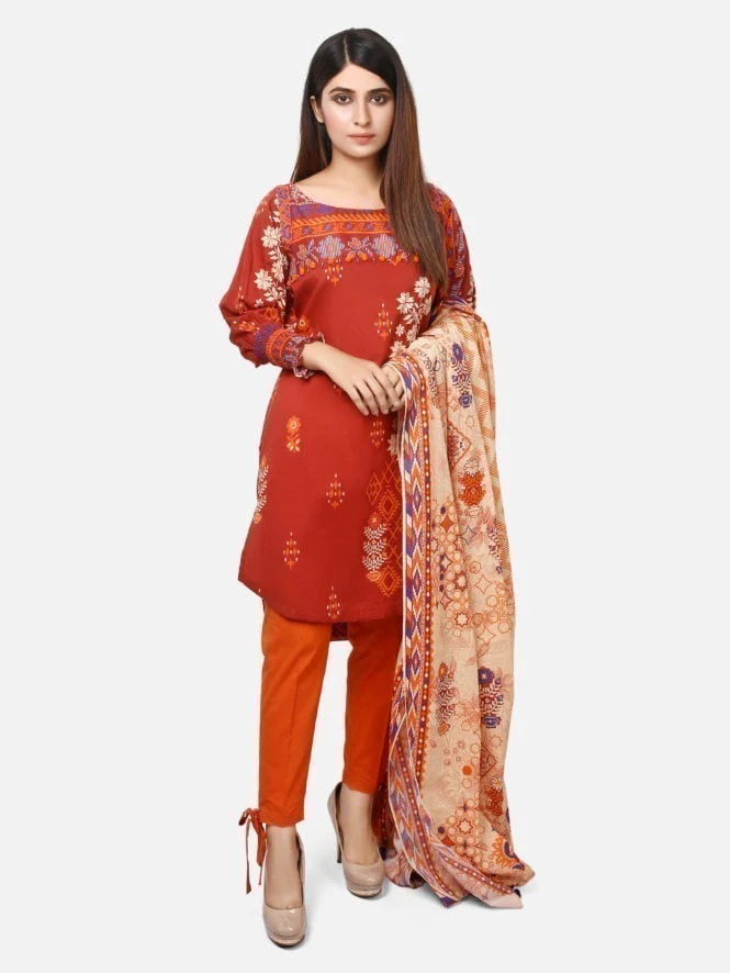 Printed Lawn Shirt Dupatta - ELU19A1-19634