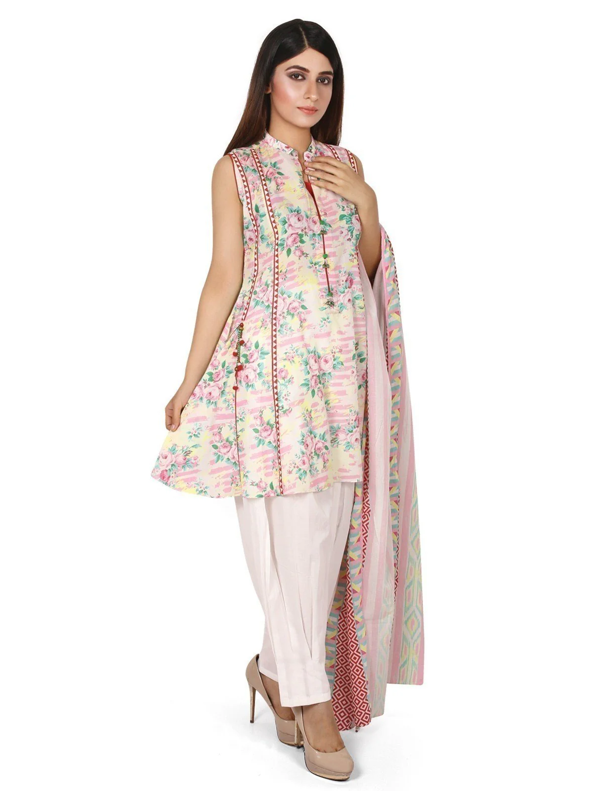 Printed Lawn Shirt Dupatta - ELU19A1-19640