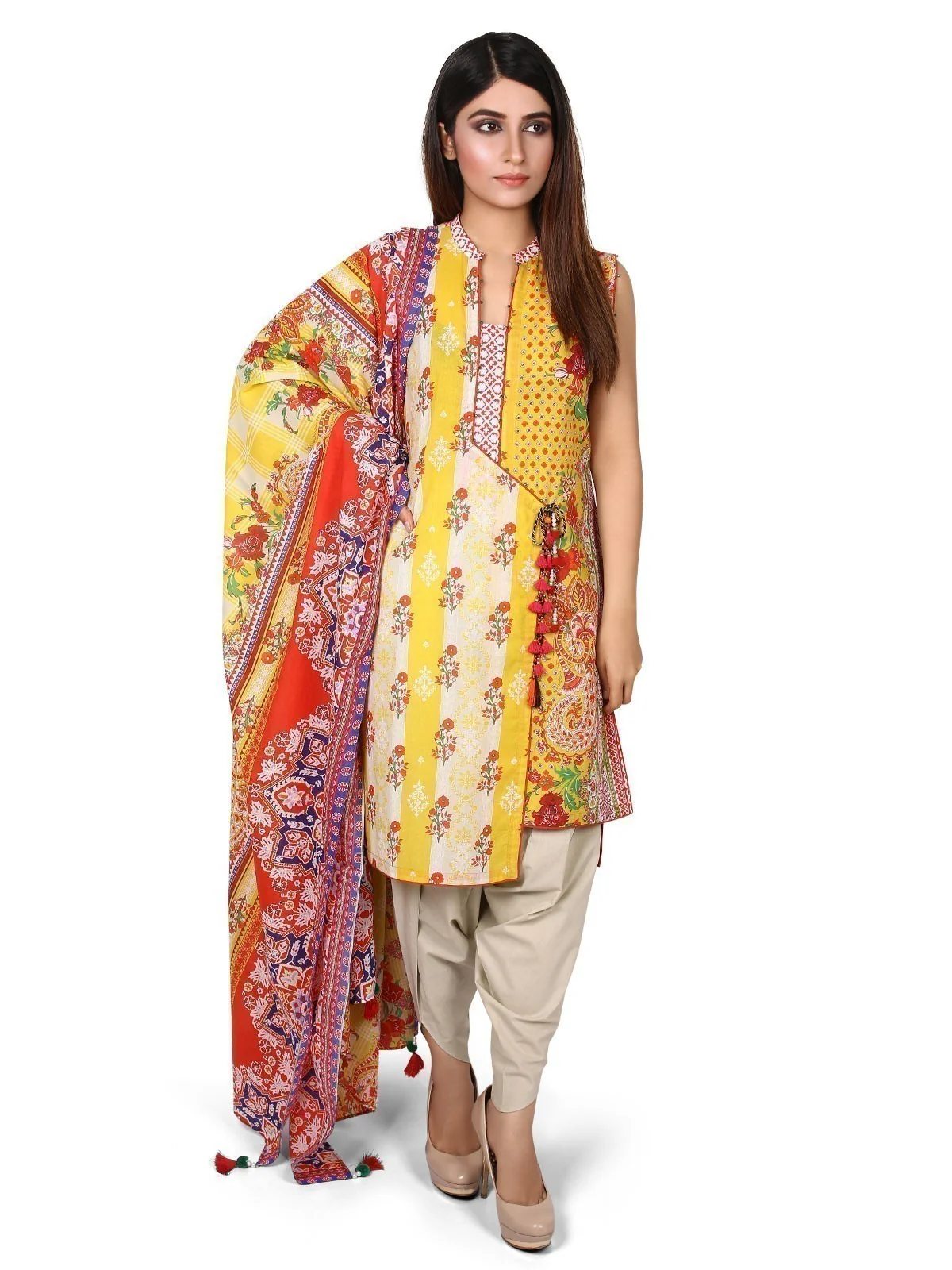 Printed Lawn Shirt Dupatta - ELU19A1-19642