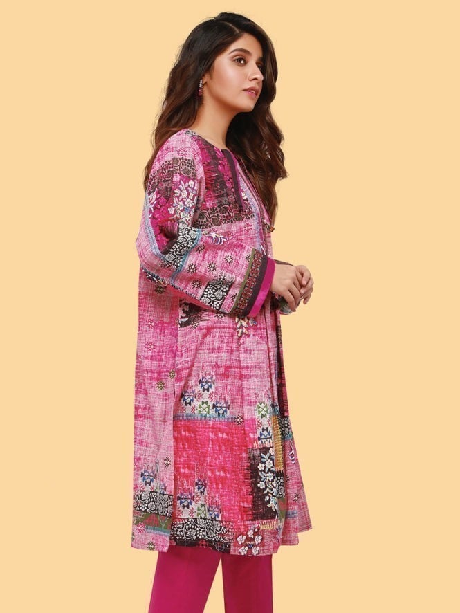 Printed Khaddar Shirt Trouser - ELU19A10-19904