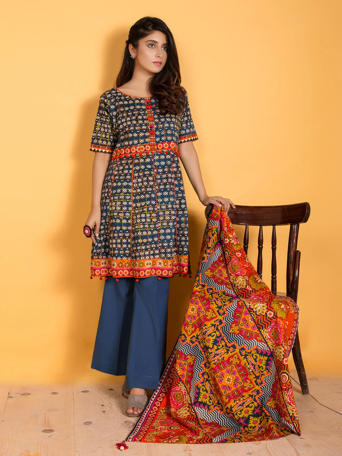 Printed Cambric Suit - ELU19A6-19766