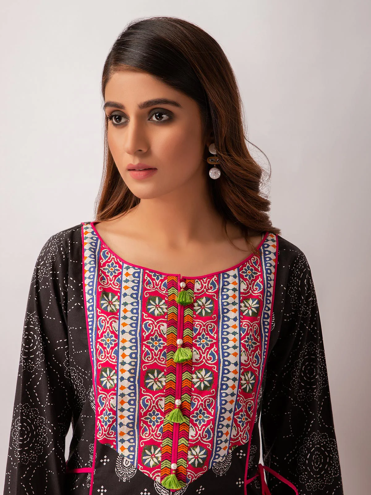 Printed Cambric Shirt Dupatta - ELU19A6-19775