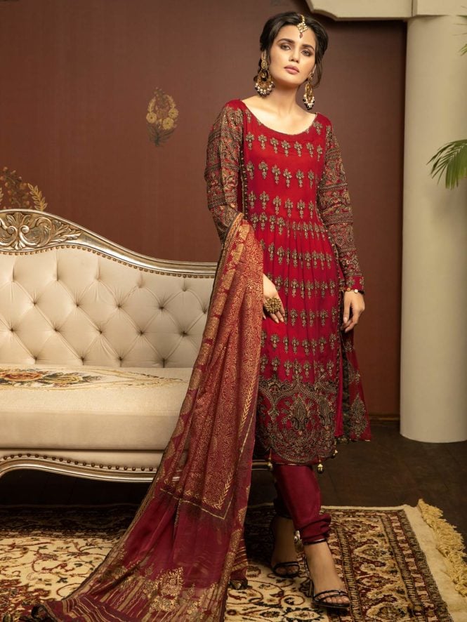 Embroidered Viscose Suit - ELU19C9-19879