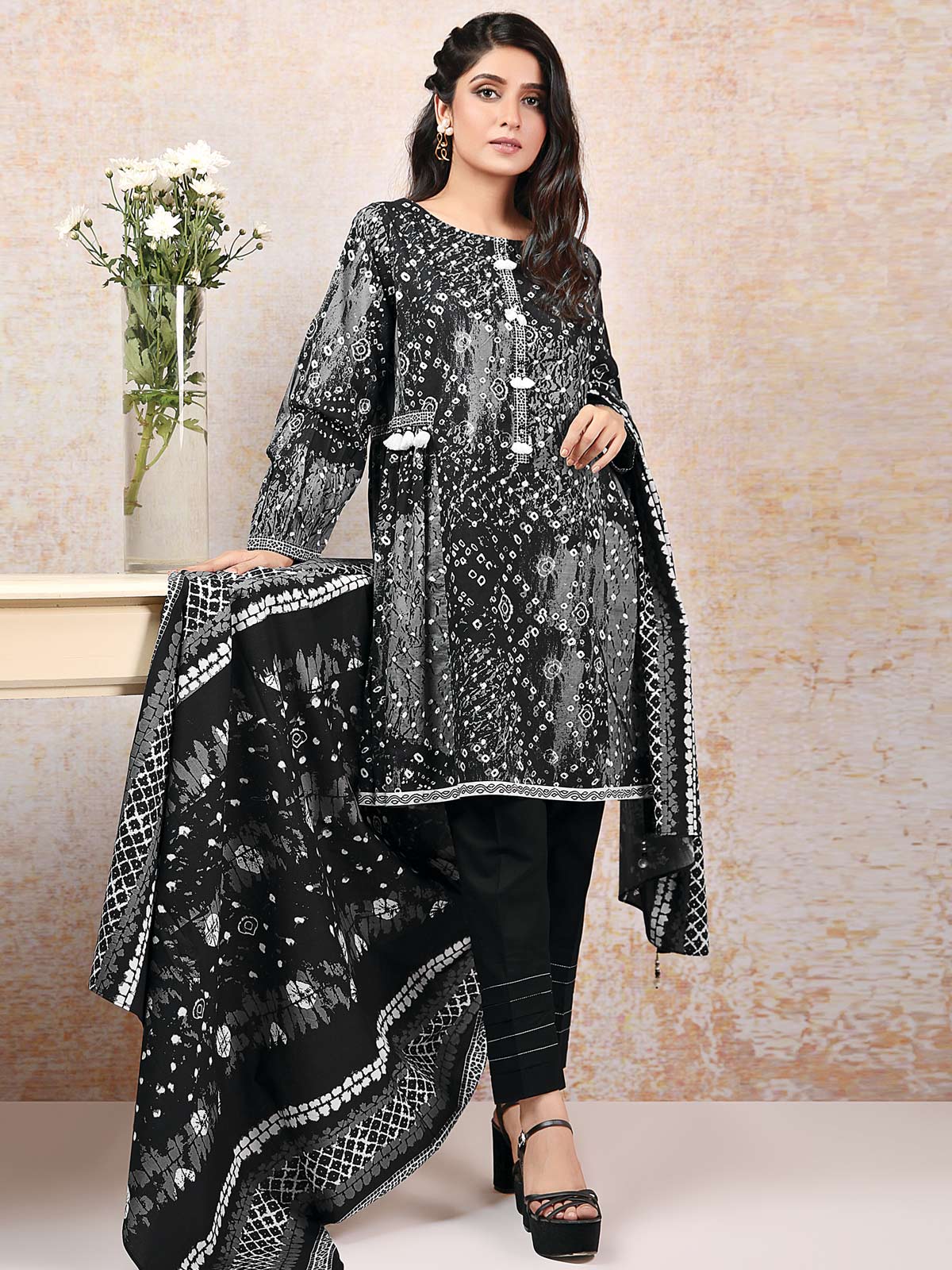 Printed Lawn Suit - ELU19M7-19745