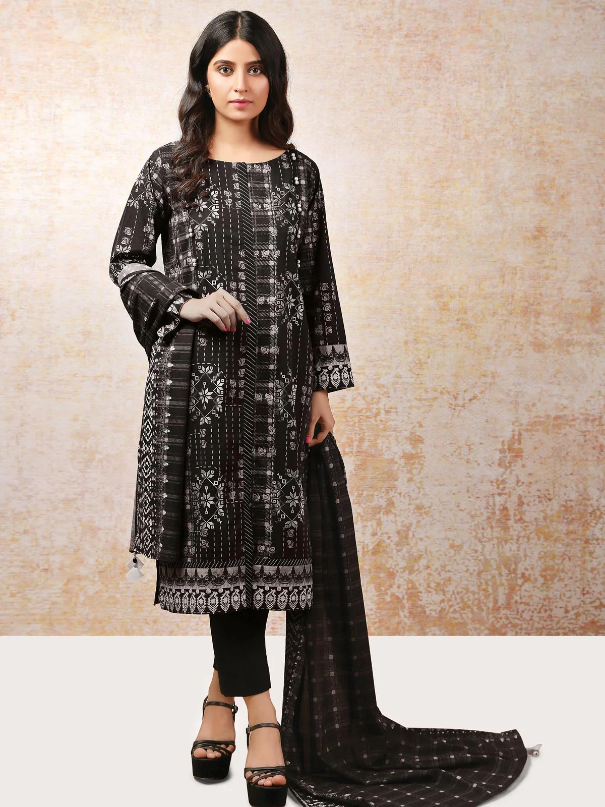 Printed Cambric Suit - ELU19M7-19746