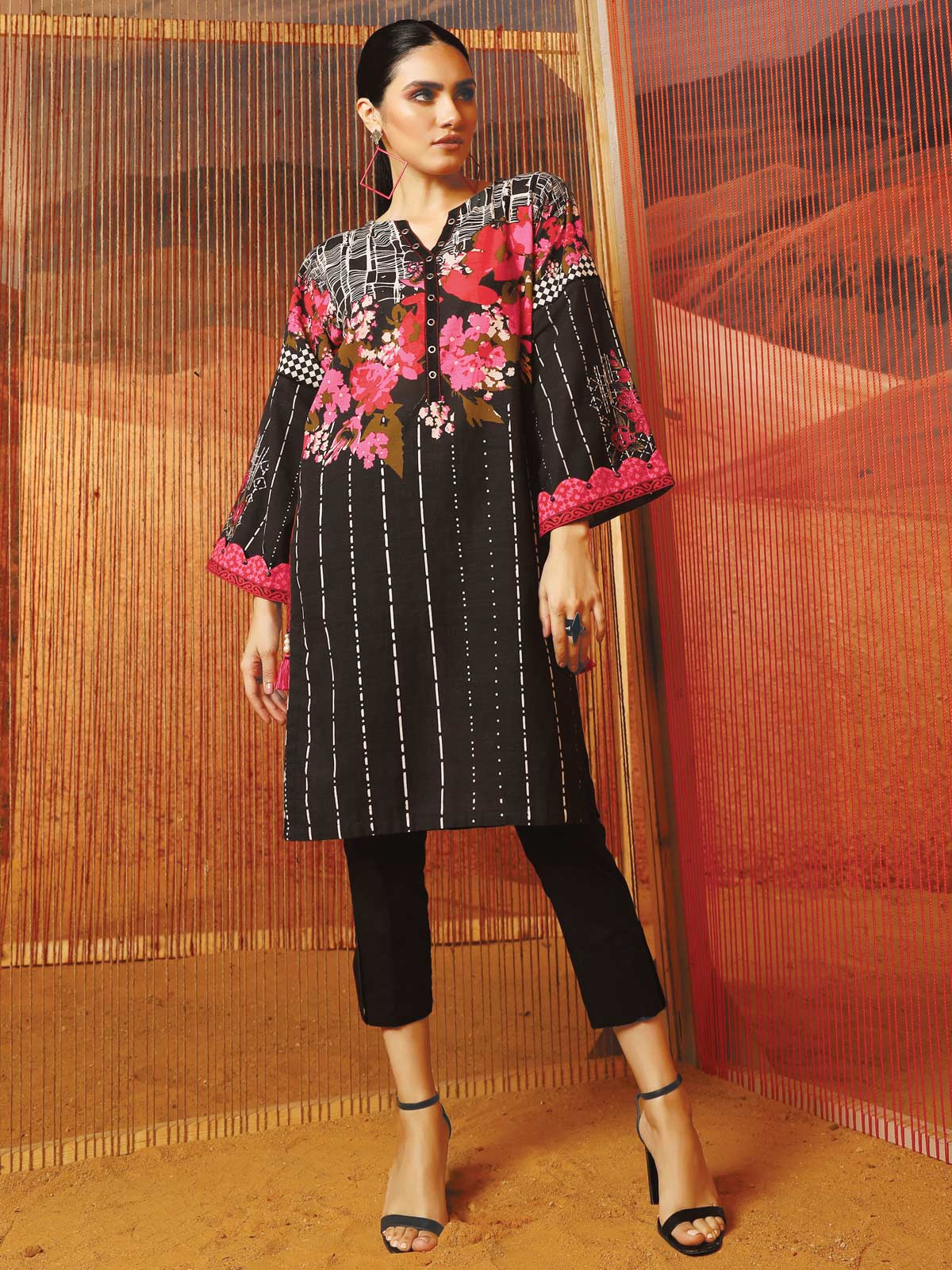 Embroidered Khaddar Shirt Trouser - ELU19W8-19853