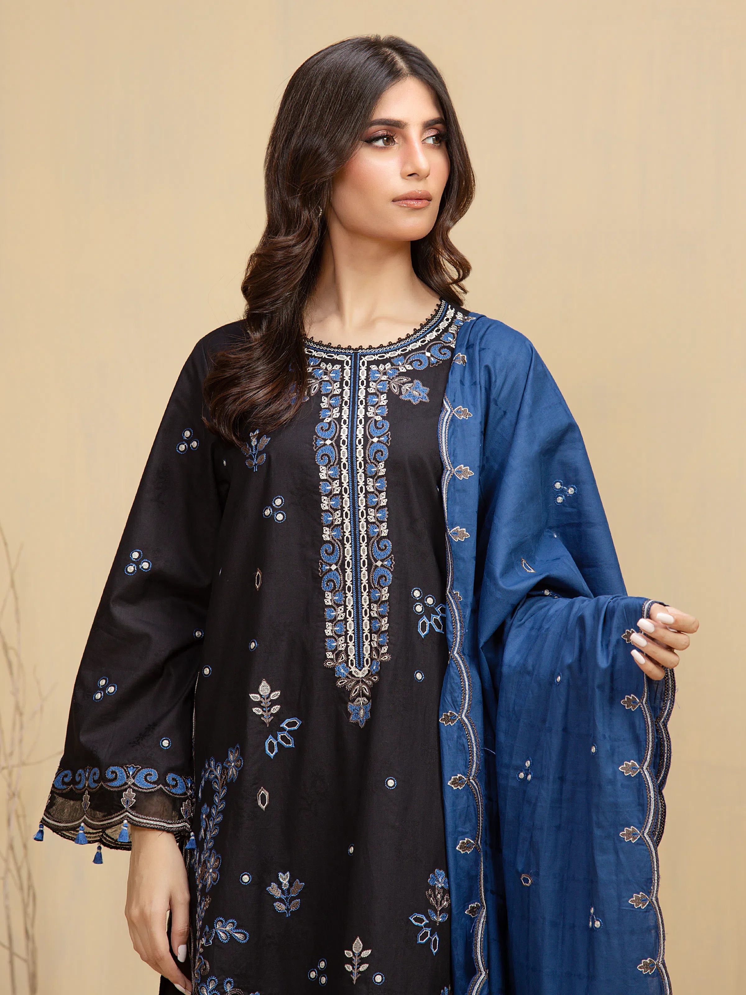 Embroidered  Jacquard  Shirt - EWU5V3-31159S - Image 2