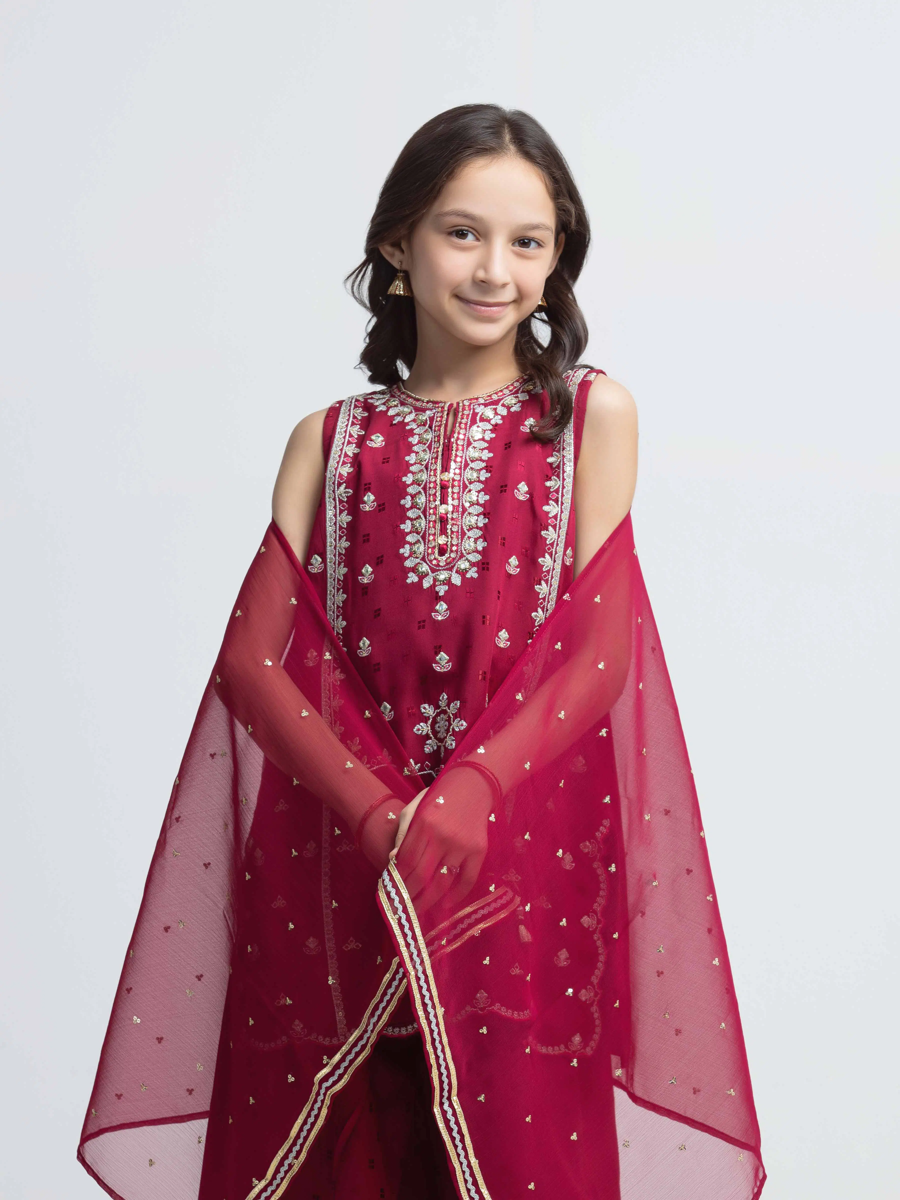 Embroidered Jacquard Suit - EGTPLED6-50104-3P - Image 2
