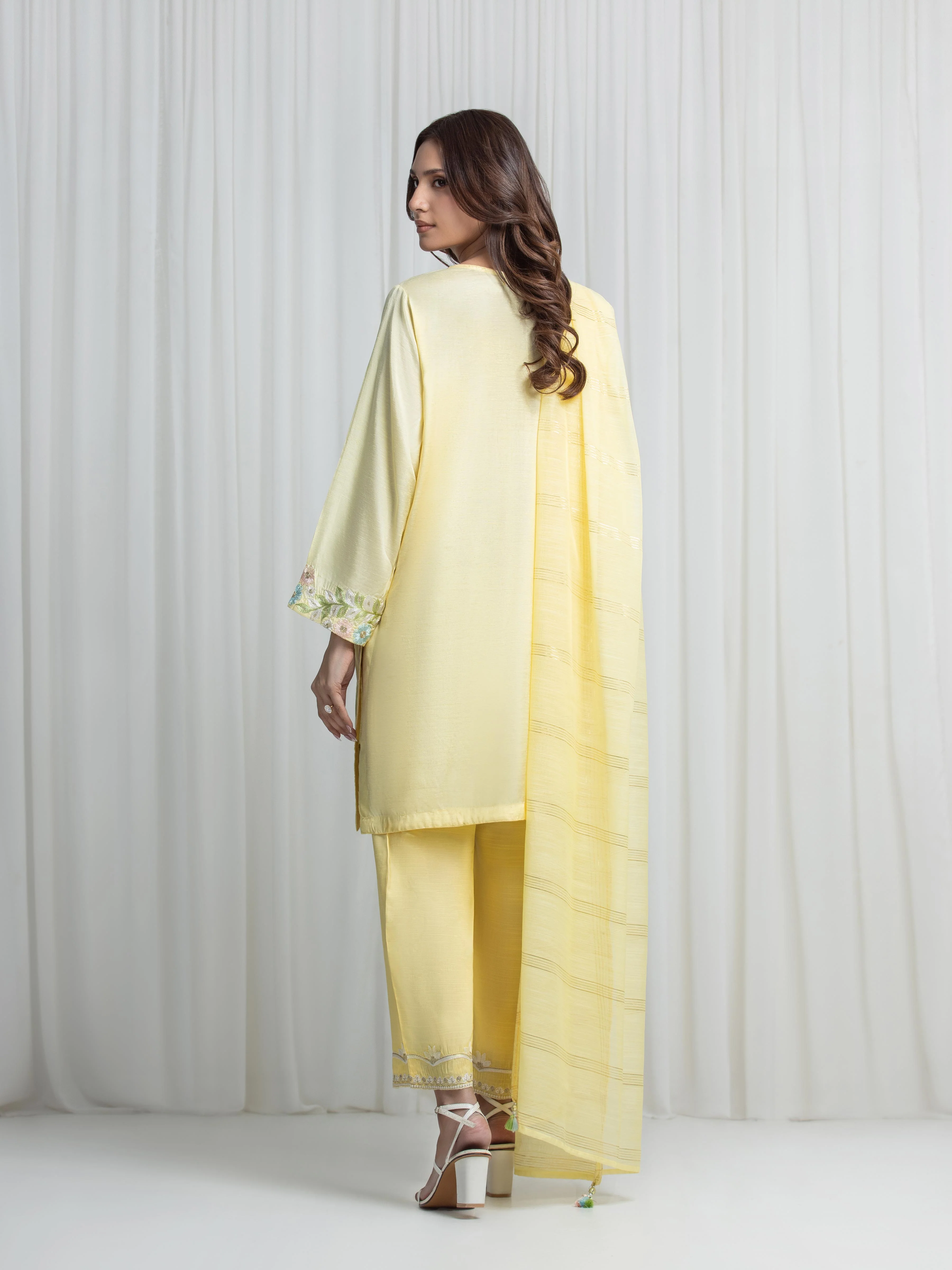 Embroidered Karandi Suit - EWTKED6-86077-3P - Image 6