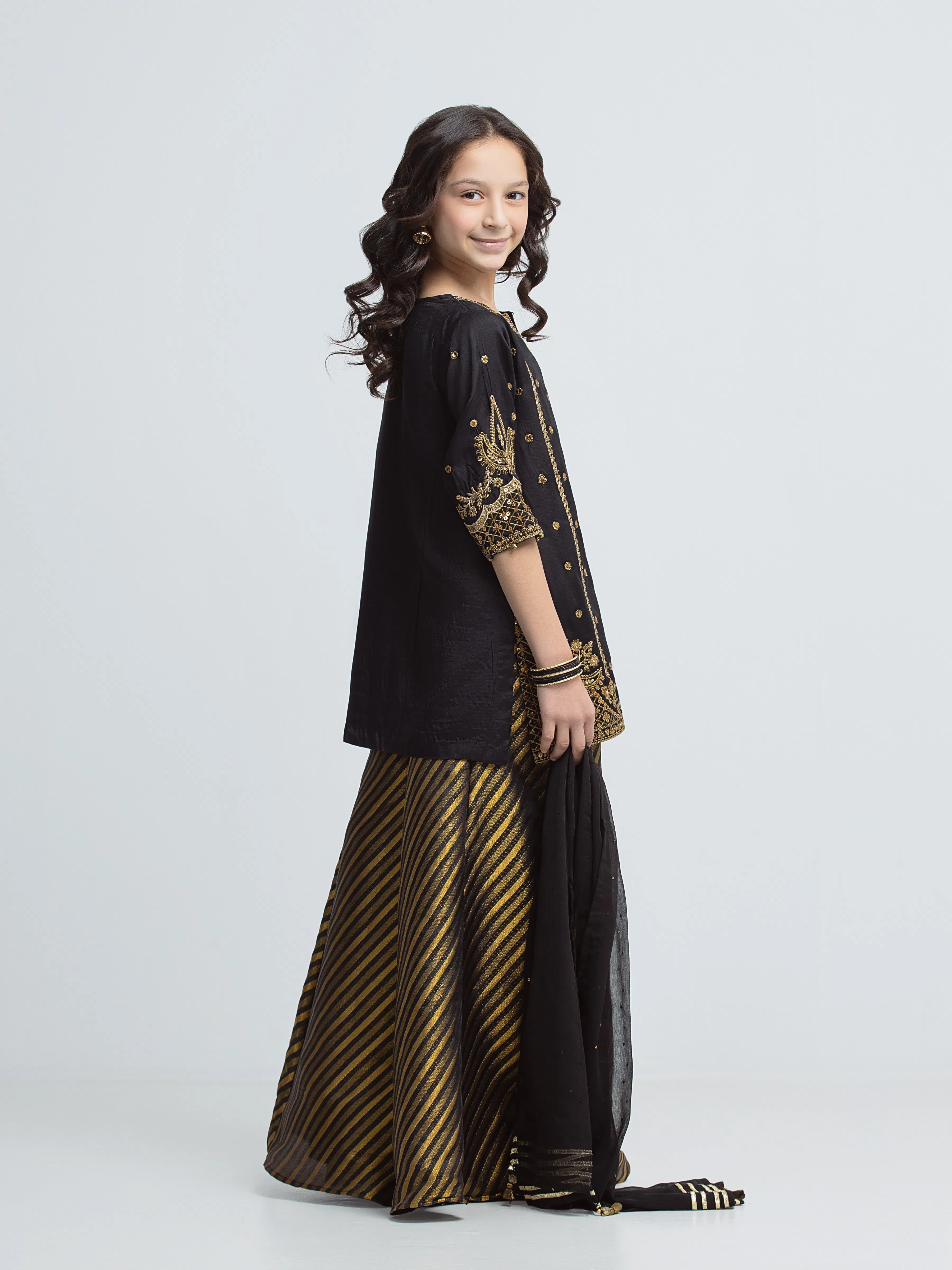 Embroidered Silk Suit - EGTPLED5-50110-3P - Image 5