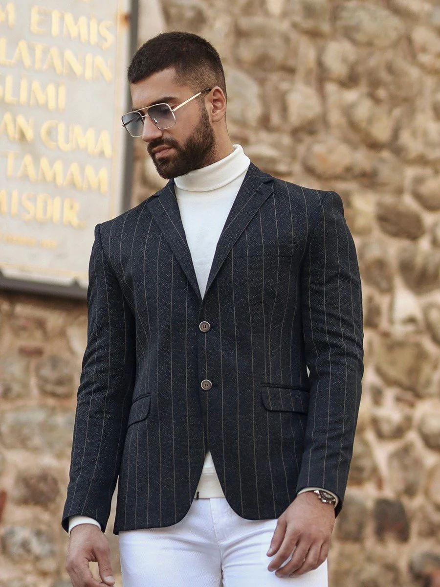 Striped Blazer - EMTB20-8162 - Image 3