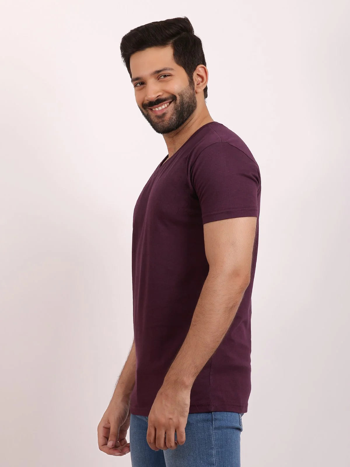 V-Neck Basic Tee - EMTBT20-015 - Image 2