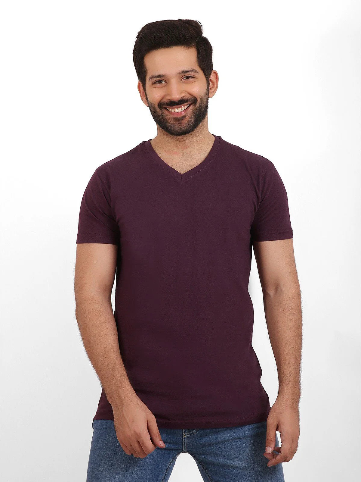 V-Neck Basic Tee - EMTBT20-015 - Image 4