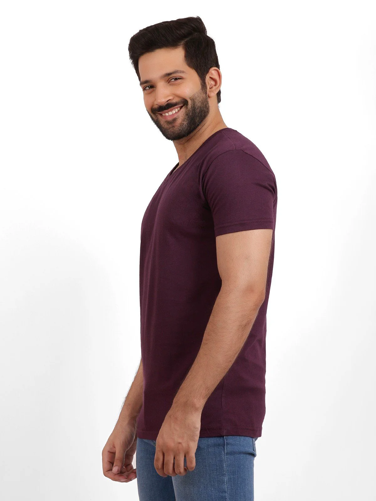 V-Neck Basic Tee - EMTBT20-015 - Image 5