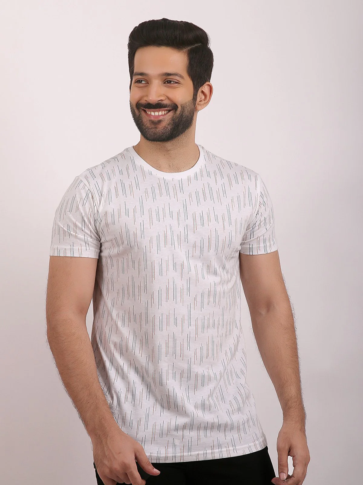 Crew Neck Striped Tee - EMTGT20-001