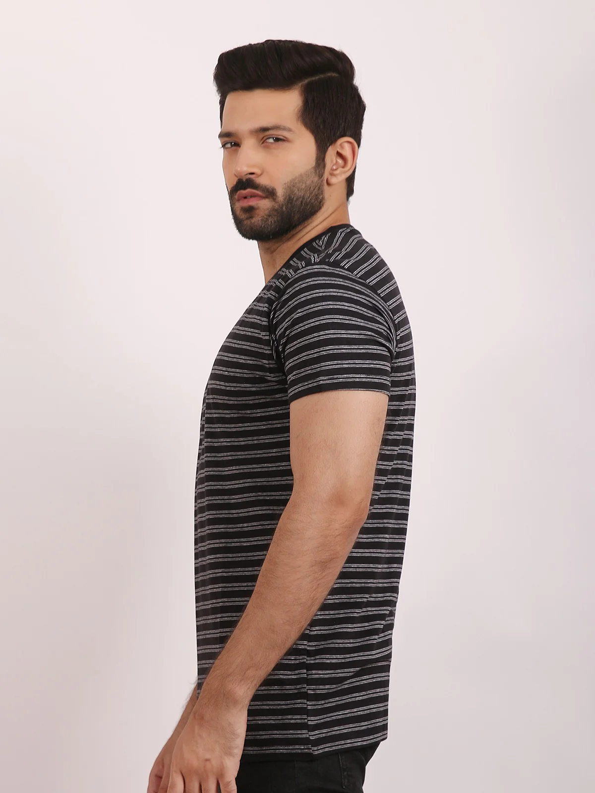 Crew Neck Striped Tee - EMTGT20-012 - Image 3