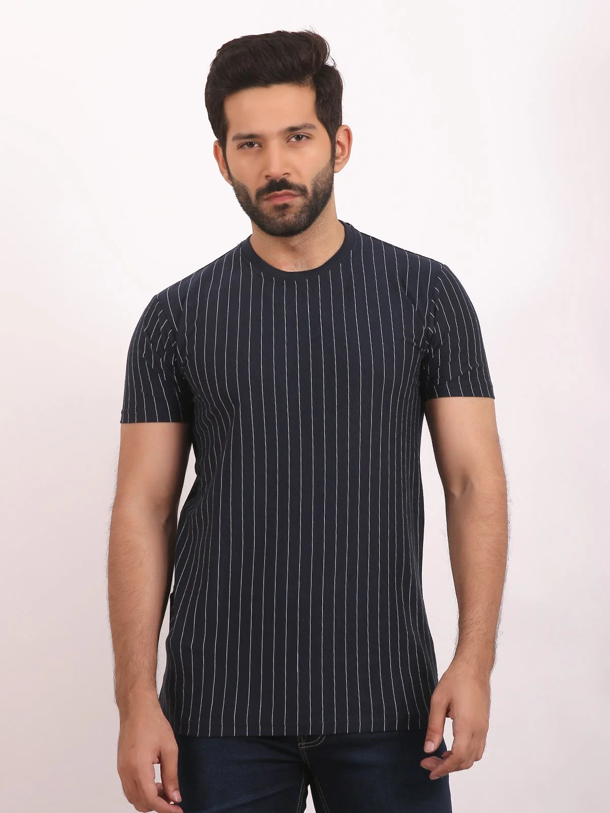 Crew Neck Striped Tee - EMTGT20-013