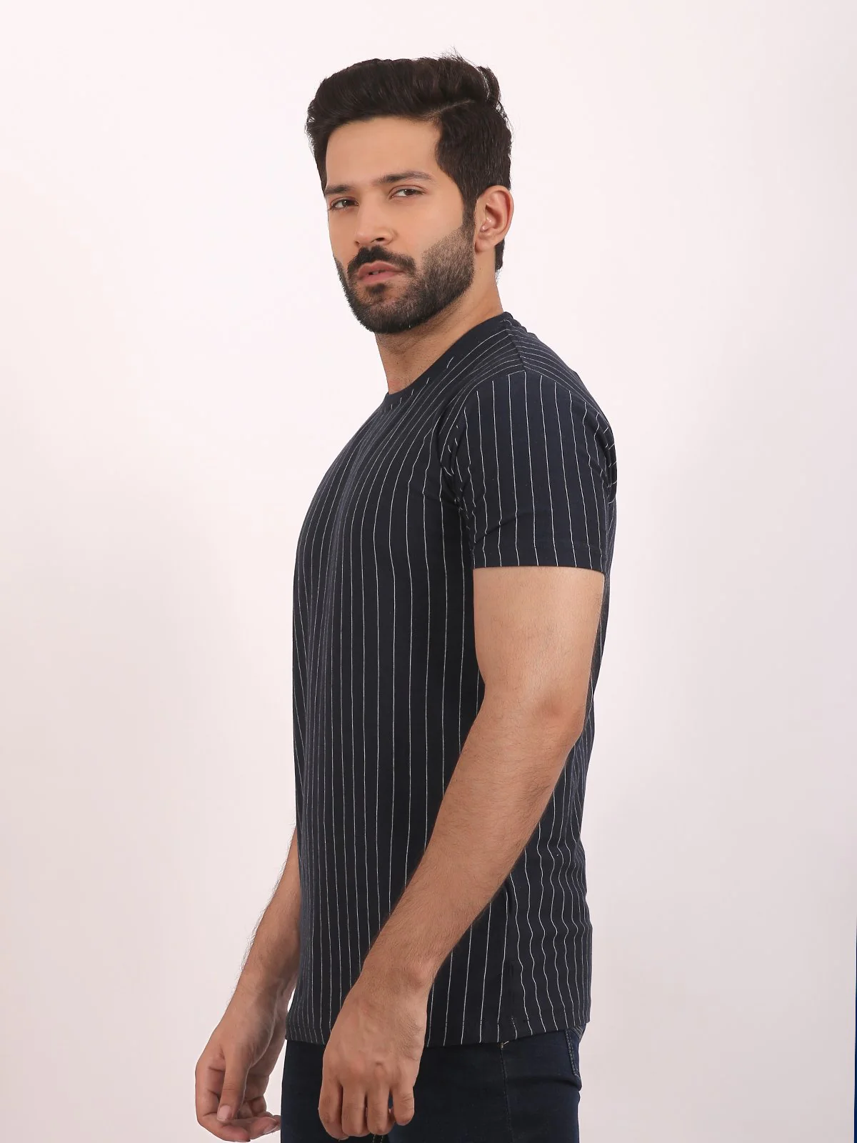 Crew Neck Striped Tee - EMTGT20-013 - Image 2