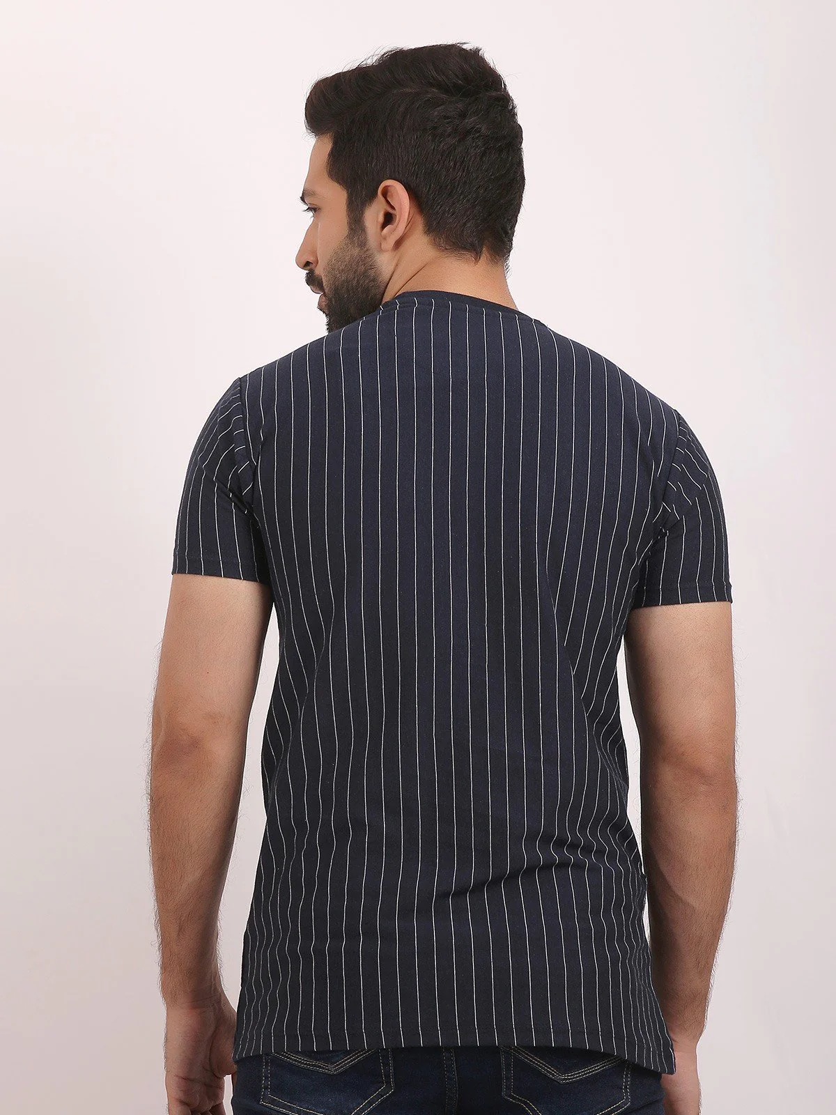 Crew Neck Striped Tee - EMTGT20-013 - Image 3