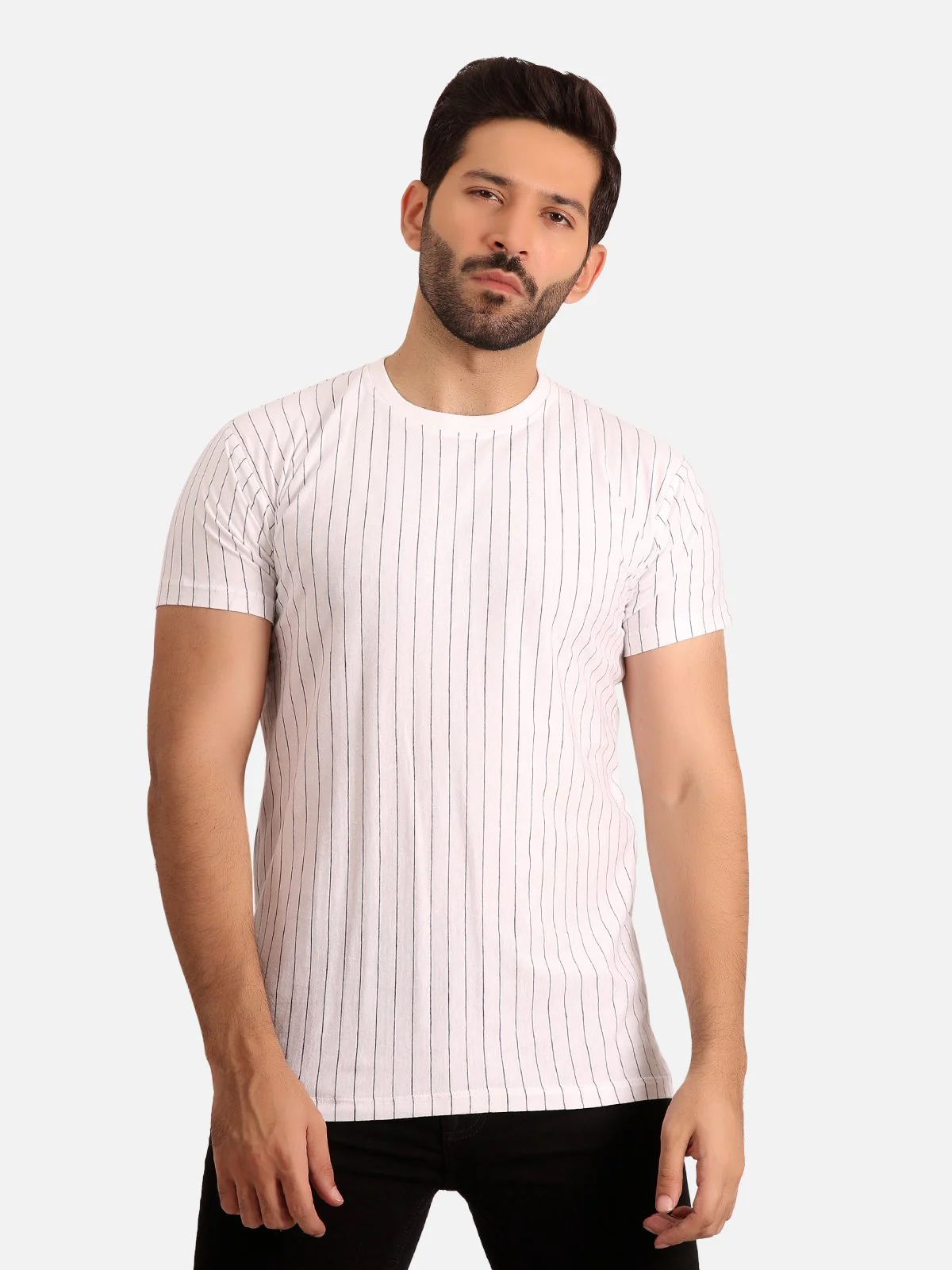 Crew Neck Striped Tee - EMTGT20-014