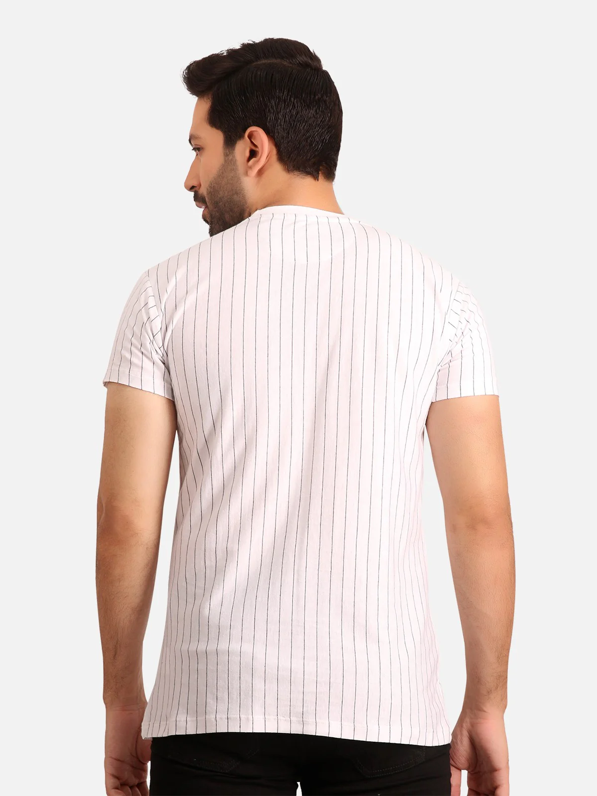 Crew Neck Striped Tee - EMTGT20-014 - Image 3