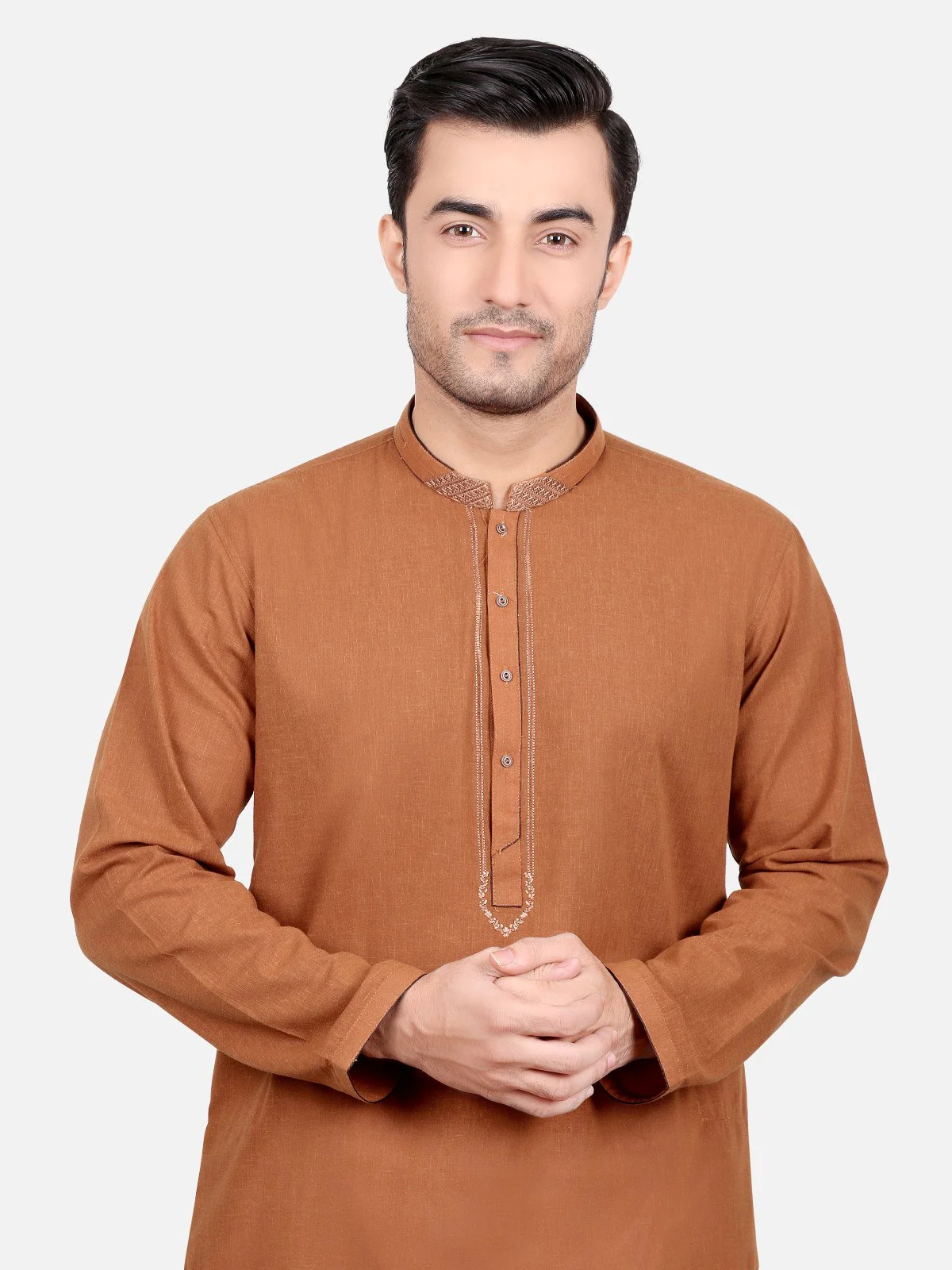 Embroidered Silk Kurta - EMTK18S-9590 - Image 2